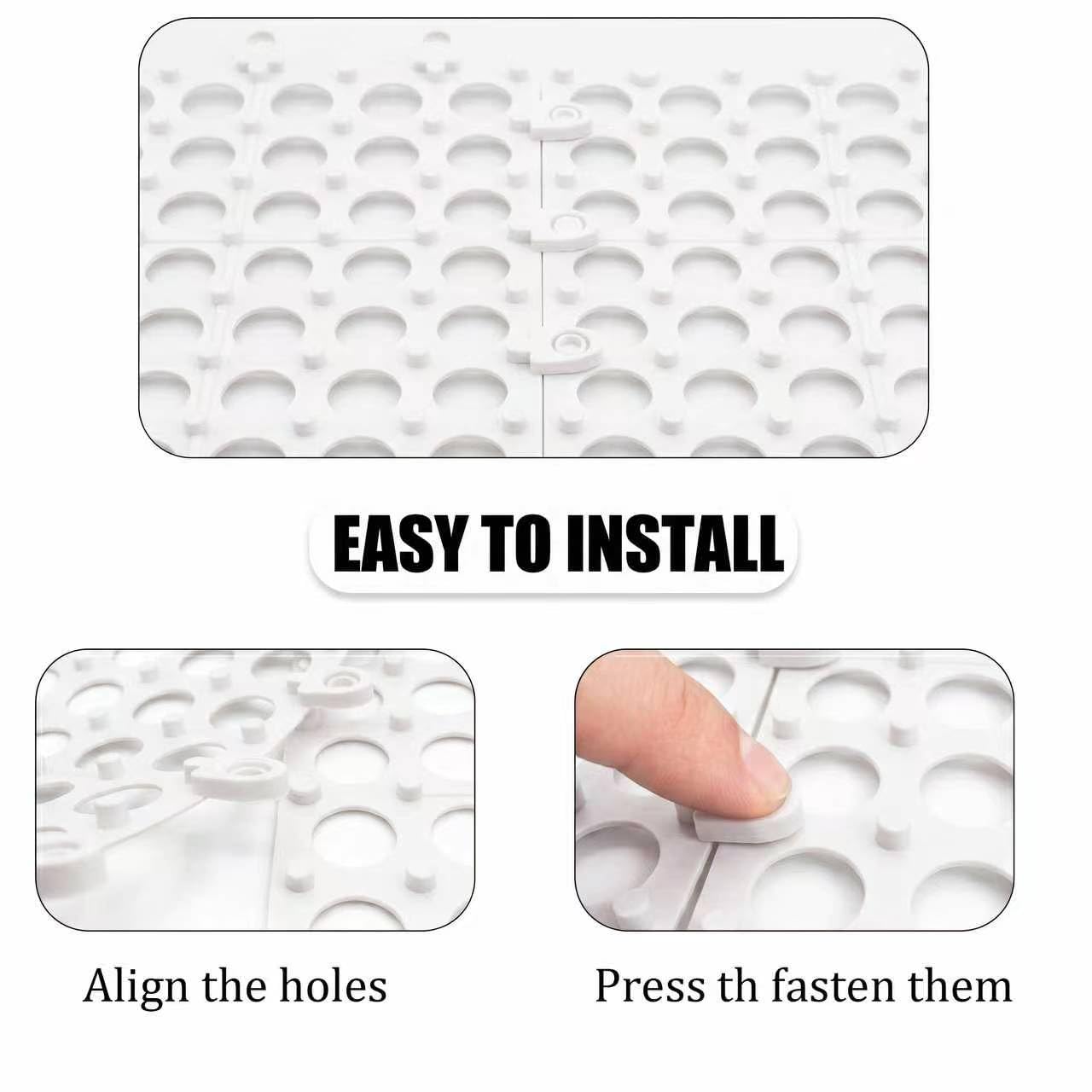 83" L x 59" Inch Plastic Ventilated Mattress Underlay Pad for RV Boat Camper Interlocking Modular Design, Breathable Mesh RV Under Mattress Ventilation Air-Flow (White)
