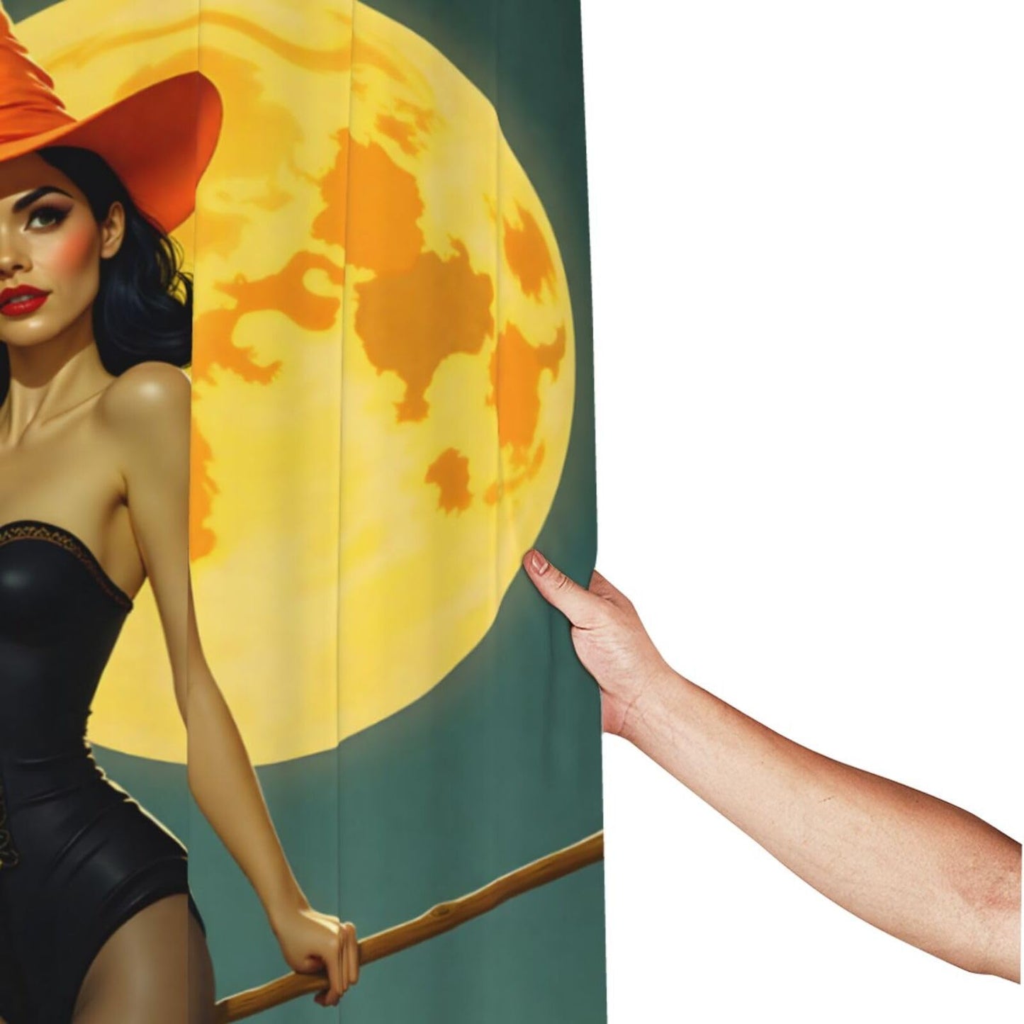 HEILIVIO Shower Curtain Witch Waterproof Fabric Stylish Durable Bathroom Decor,Quick-Dry,60x72inches,Includes Hooks