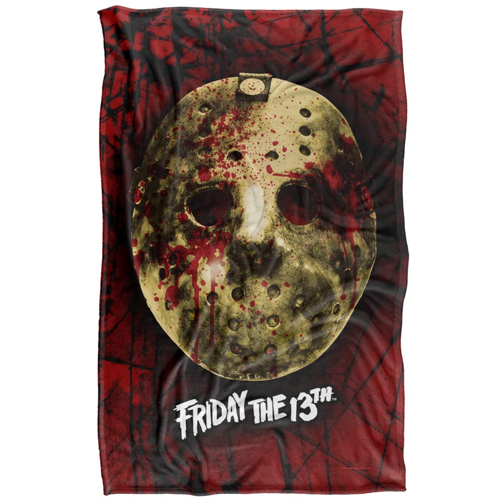 Friday The 13th Blanket, 36"x58", Bloody Mask, Silky Touch Super Soft Throw Blanket