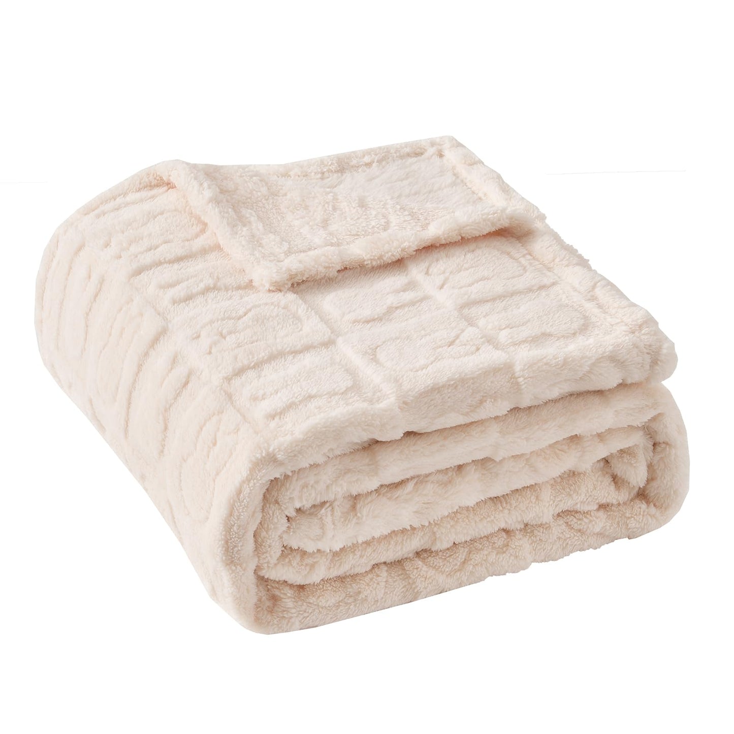GIOKARNNA Bunny Checkered Throw Blankets,Soft Warm Blankets for Lover Women Men Friends Gifts Pets,Lightweight Fuzzy Blanket for Couch Sofa Bed Travel and Camping(Beige,90"x90")