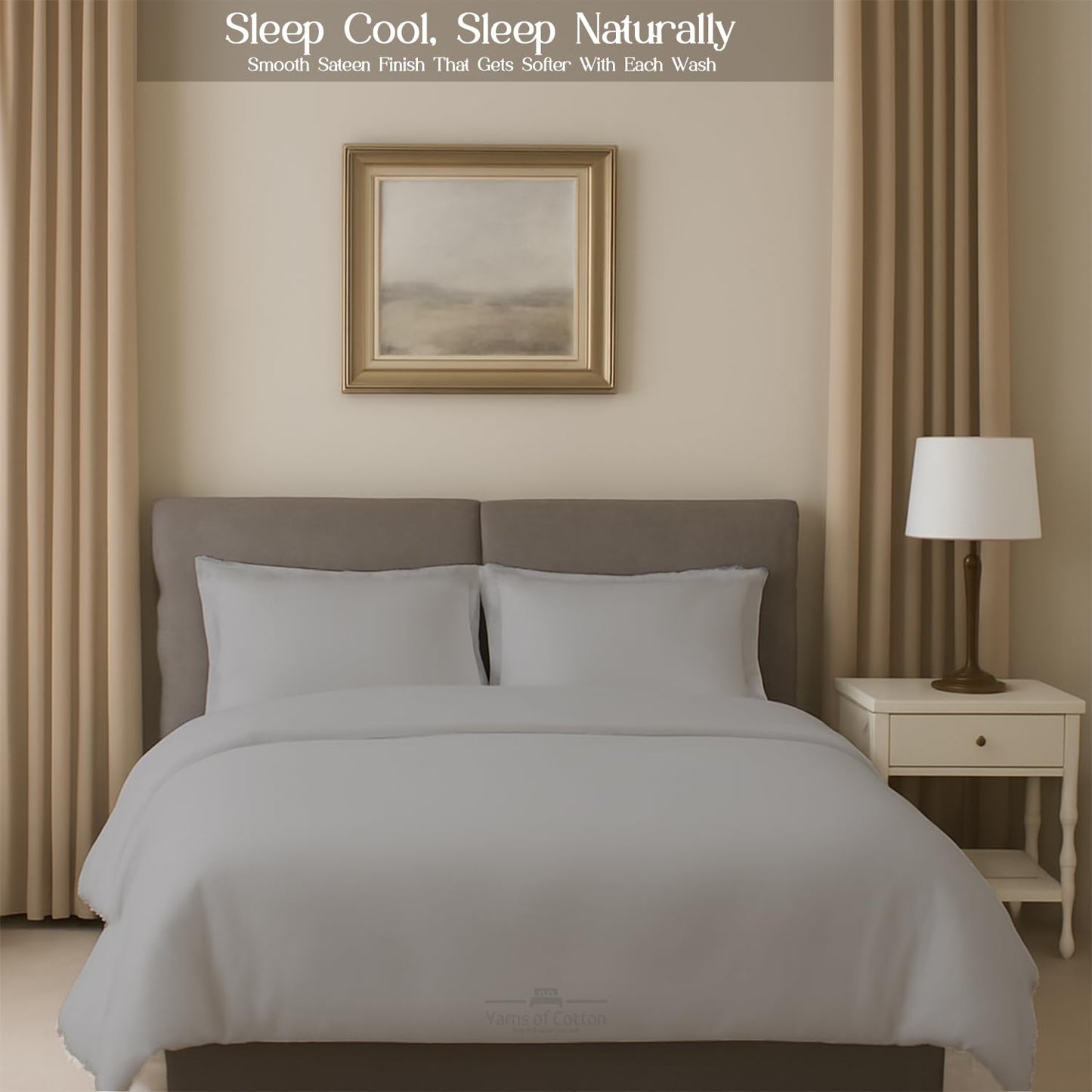 Sleeper Sofa Bed Sheet, 100% Cotton 400 Thread Count, 4 Piece Set, Deep Pocket Fitted Sheet, Soft Wrinkle Free & Breathable, Luxury Hotel Quality, Fits Up to 6 Inch Mattress (Full, Silver Grey)