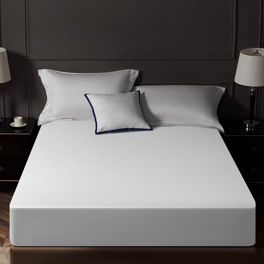 Queen Mattress Protector Tencel Luxury 100% Waterproof Mattress Protector,Silky Soft & Breathable,Cooling Mattress Pad Cover Fitted 18" Deep Pocket Noiseless, 60"x80"