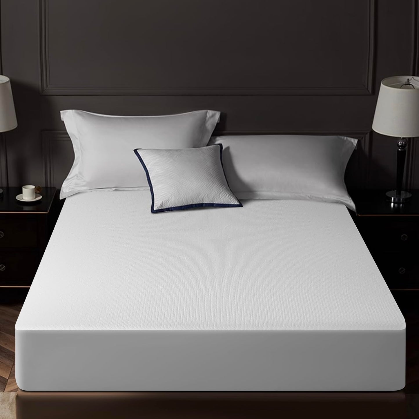 Queen Mattress Protector Tencel Luxury 100% Waterproof Mattress Protector,Silky Soft & Breathable,Cooling Mattress Pad Cover Fitted 18" Deep Pocket Noiseless, 60"x80"