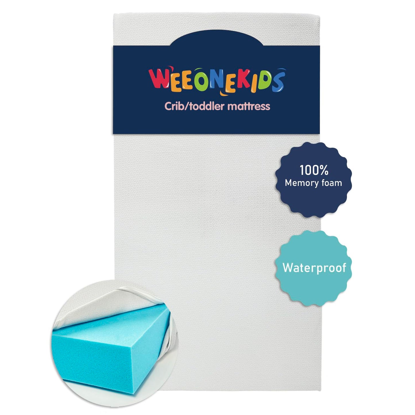 weeonekids Toddler Bed Mattress Child Bed Mattress for Kids Standard Crib Size Mattress, 100% Memory Foam (Mattress)