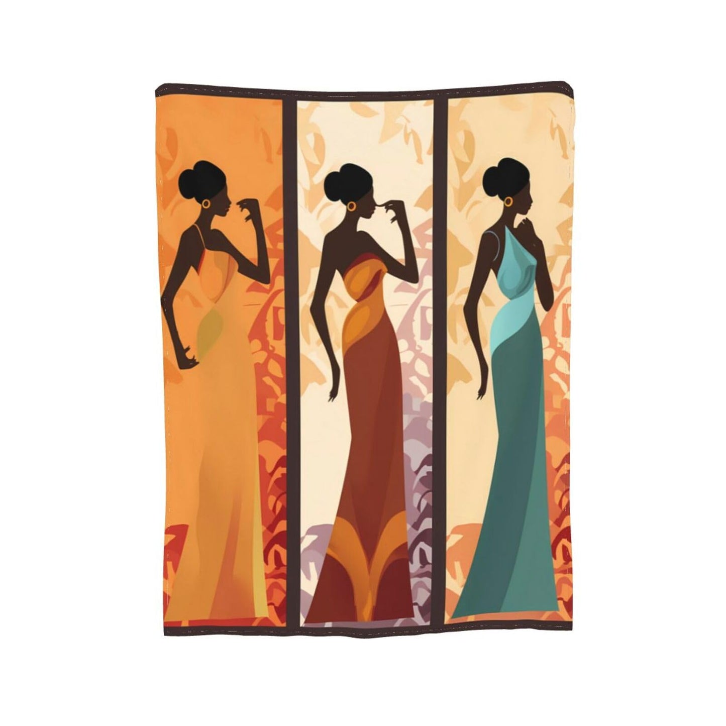 Ouqiuwa Black Women Throw Blanket African Girls Plush Microfiber Flannel Fleece Blanket 50"x40" for Bed Sofa Couch Camping Travel