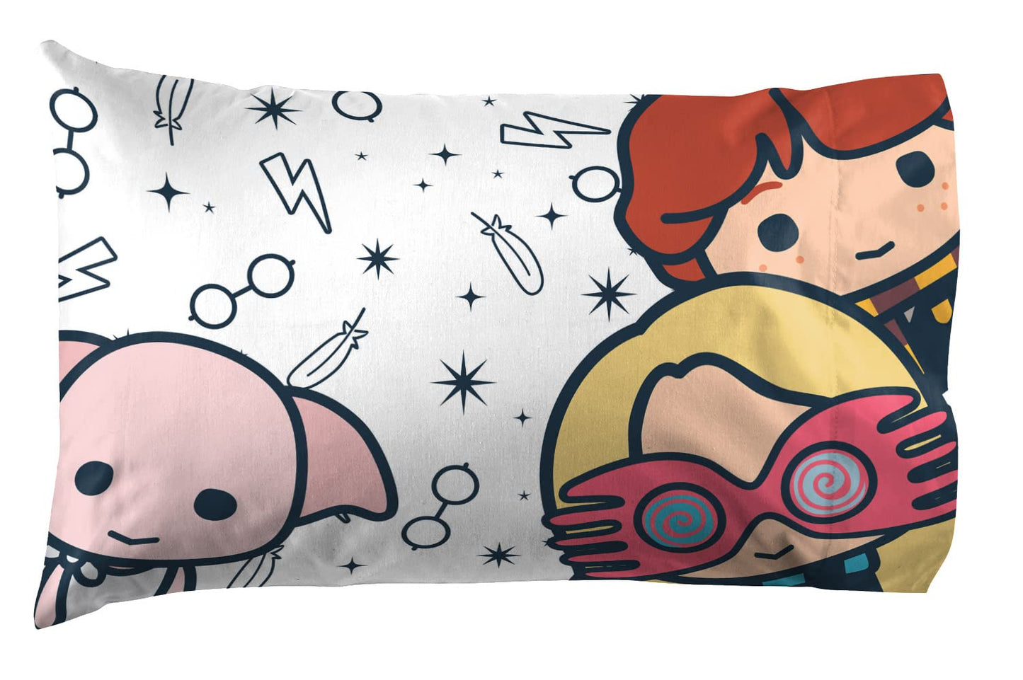 Jay Franco Harry Potter Charms 5 Piece Twin Bed Set - Bedding Features Harry, Ron, Hermoine, & Luna - (Official Harry Potter Product)