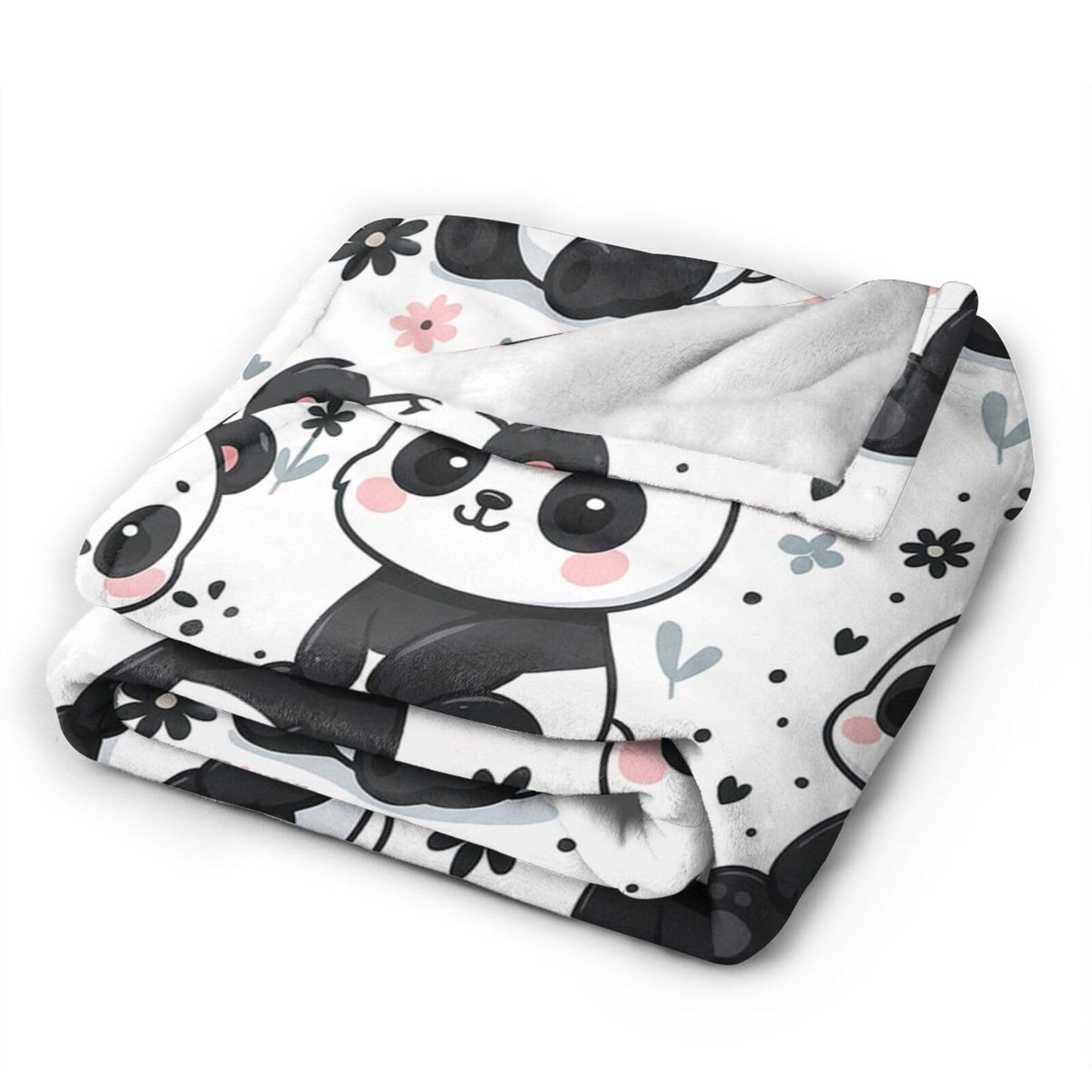 Panda Blanket Cute Pandas Throw Blanket Soft Warm Cozy Fleece Fuzzy Plush Flannel Blankets Gifts for Girls Women Boys Kids Adults 40"X50"