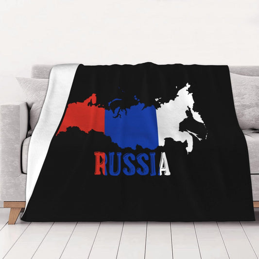 Russia Throw Blanket for Bed and Couch Warm Winter Style - Lightweight Cozy Blanket for All Seasons