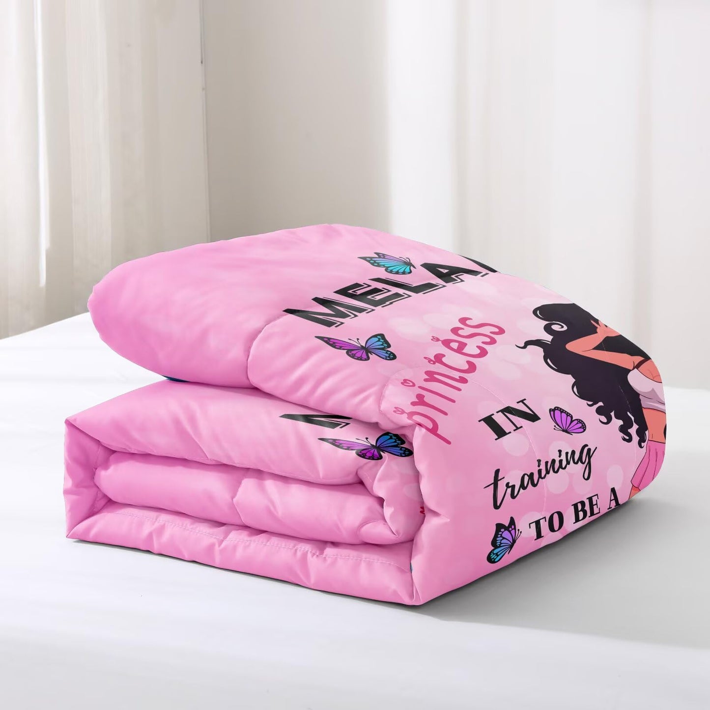GRAT TIOC Black Girl Comforter Set Twin Size for Kids Teens,God Says You are Comforter Set,Black Girl Magic Bedding Set,African American Princess Bed Bedroom Sets