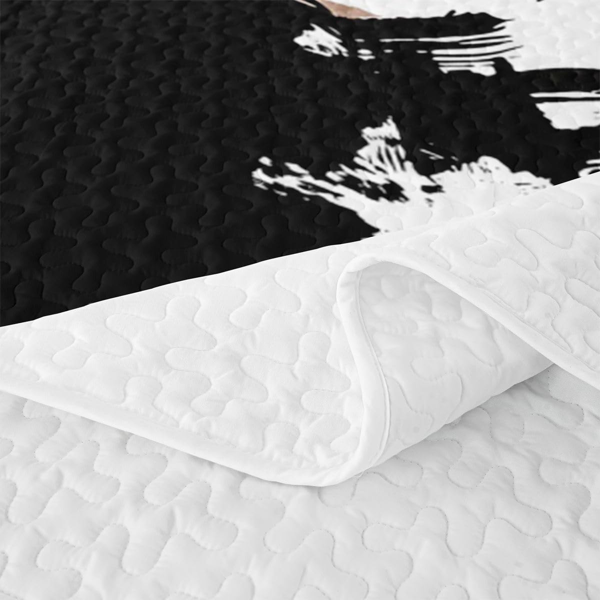 Erosebridal Samurai Quilts Twin Size - Japan Warrior Bedspread Coverlet Set, Red Sun Quilt Coverlets 2Pcs (Only 1 Pillowcase)