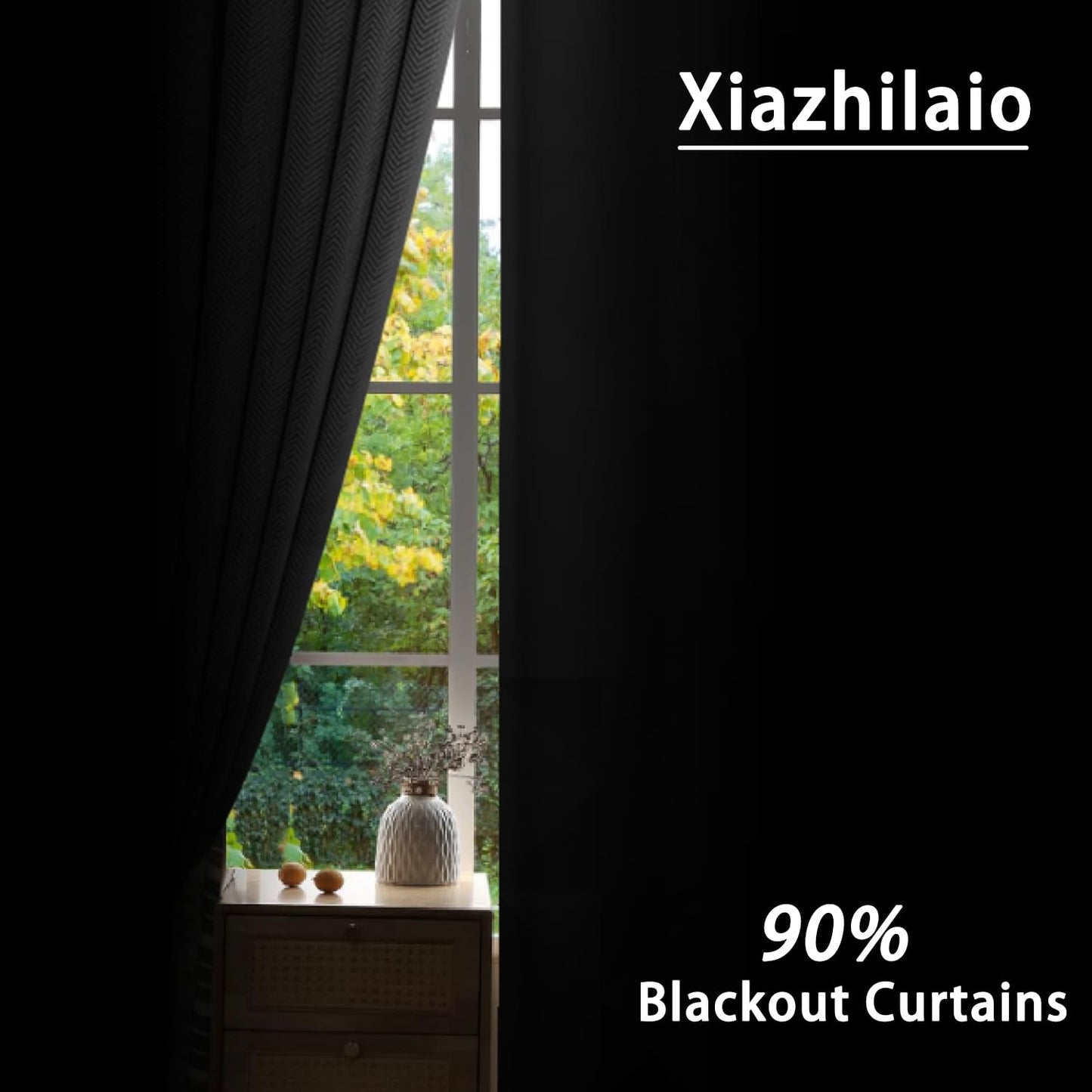 Xiazhilaio Gray Ombre Blackout Curtains 52 x 84 Inch, 2 Panels Gradient Geometric Print Drapes with Grommet Top, Modern Minimalist & Urban Style Window Treatment for Bedroom Living Room