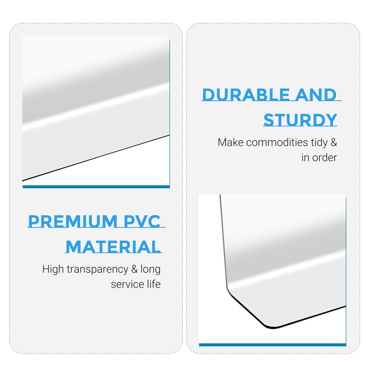 iplusmile 6Pcs Clear Shelf Dividers for Closet Organization, Acrylic L Shape Separator Clapboard Organizer Vertical Tray for Storage Book, Clothes, Bag, and Purse