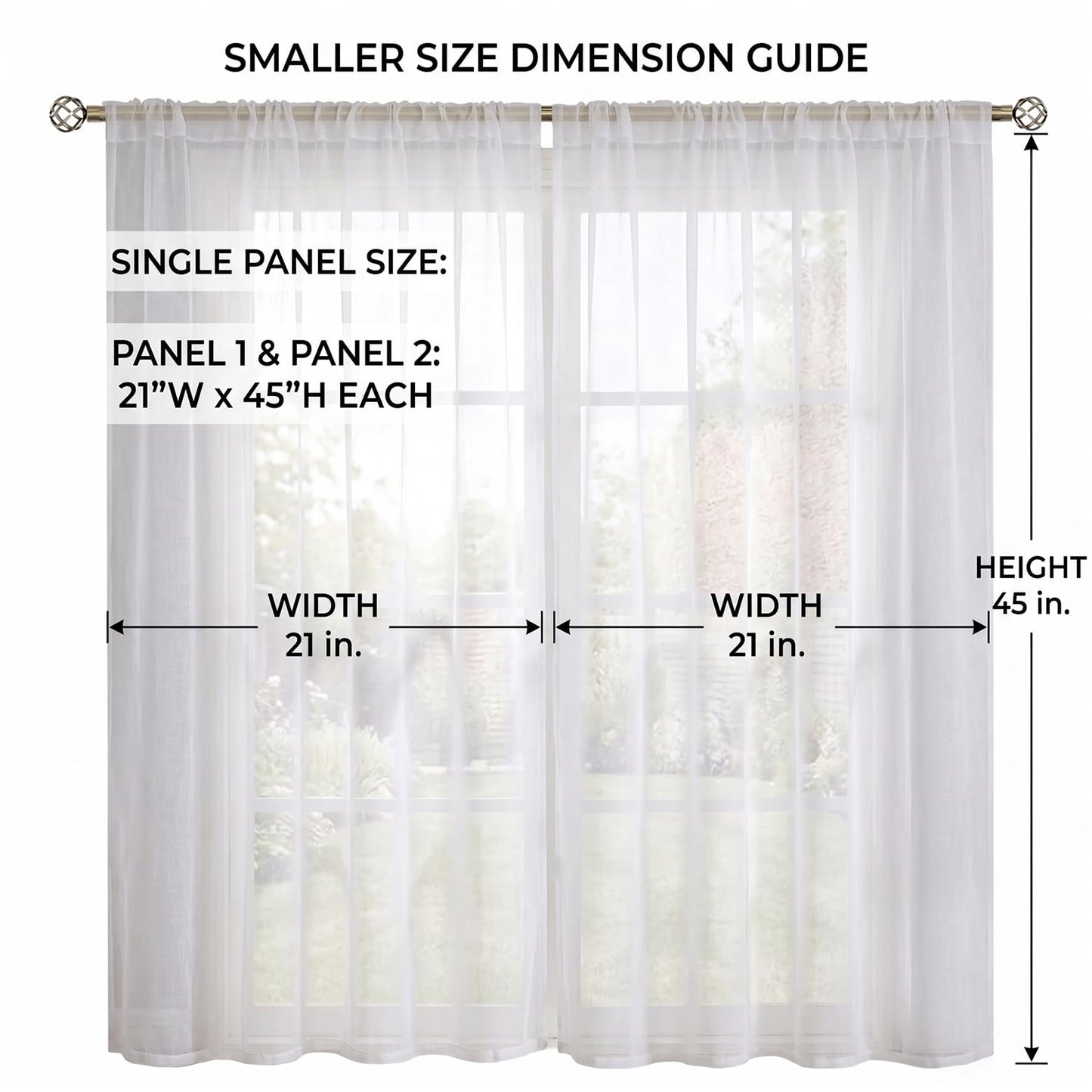 TYVGICZ Yellow Paris Curtains, Landscape Architecture City Scenery Eiffel Tower Landmark Famous Cityscape Romantic Window Treatments for Girls Living Room Kitchen Bathroom 2 Panel, 42x45 Inch