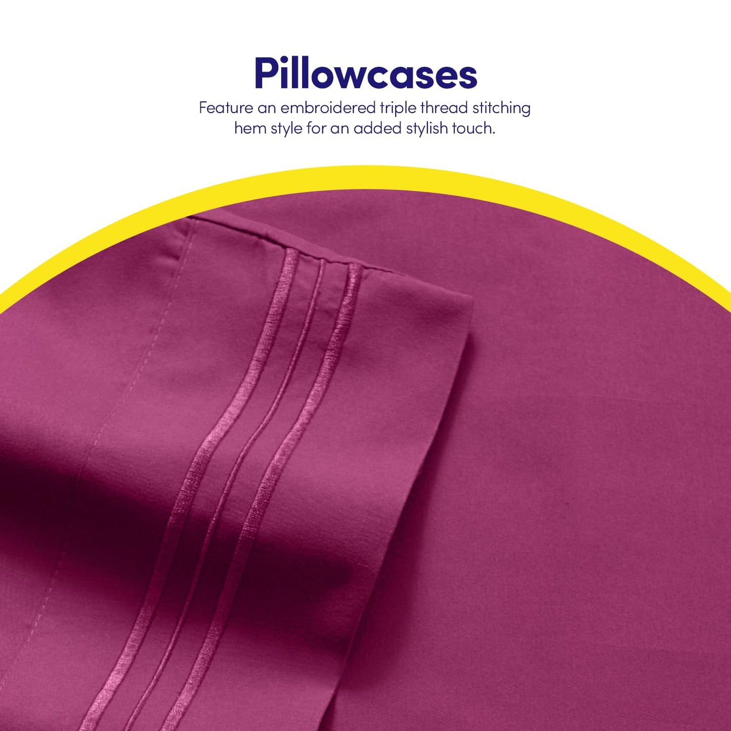 1500 Supreme Collection Queen Sheet Sets Berry Purple - Luxury Hotel Bed Sheets and Pillowcase Set for Queen Mattress - Extra Soft, Elastic Corner Straps, Deep Pocket Sheets, Queen Berry Purple