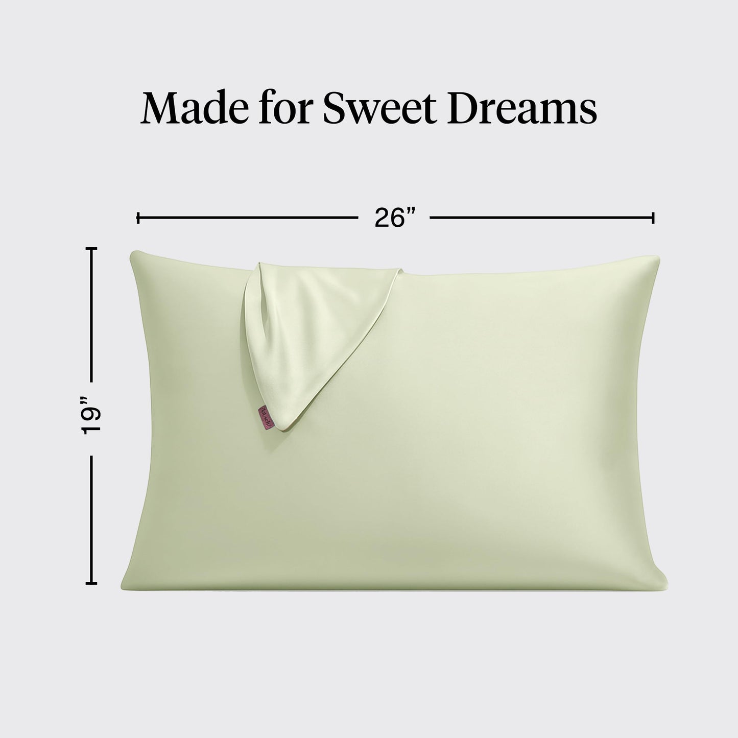 Kitsch Satin Pillowcase with Zipper for Hair & Skin - Softer Than Silk Pillow Cases, Smooth Cooling Satin Pillow Case, Wrinkle-Free, Machine Washable - Pillow Cases Standard Size (19x26) - Sage