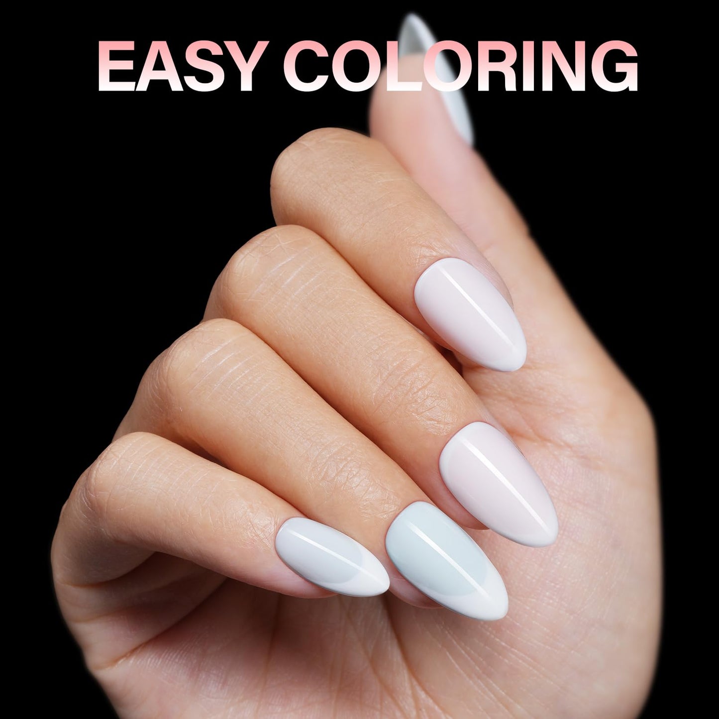 AILLSA Short Almond Nail Tips - Thickened Pre-shaped False Nail Tips Short Almond Shaped Half Matte Nails Tips, Fake Nails Extension 240pcs 15 Sizes with Storage Box