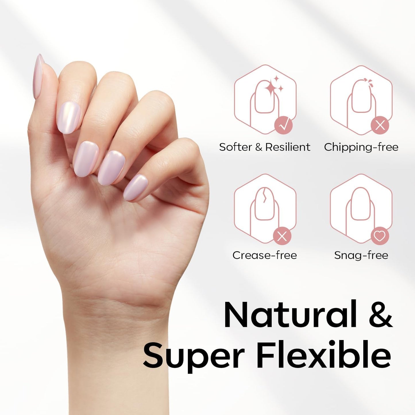 Modelones Extra Short Oval Round Nail Tips - 510Pcs Soft Fake Nails Tips Gel Pre-shaped Half Matte Full Cover No Filed False Extension Manicure Salon DIY at Home 15 Sizes