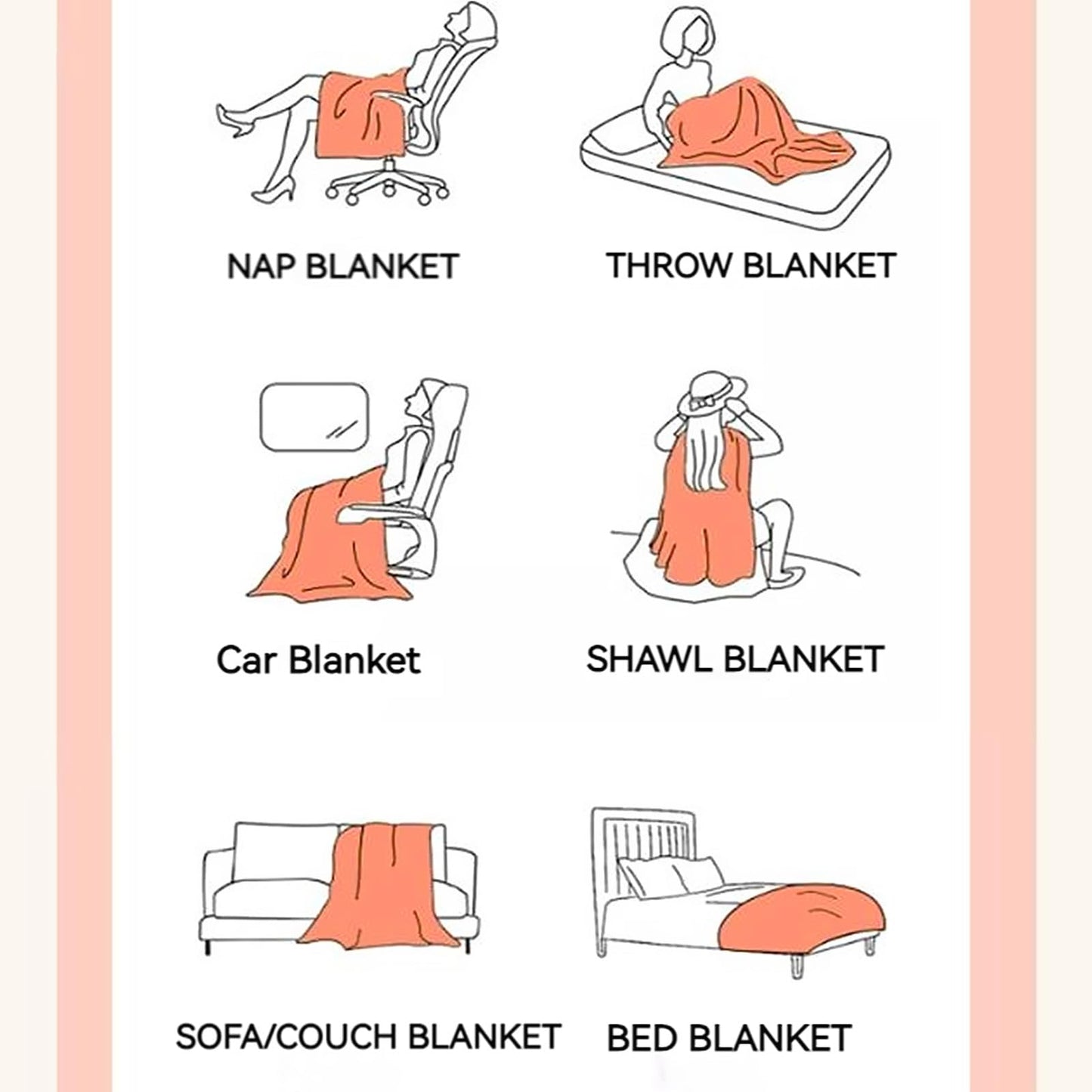 UKELER Colorful Faux Fur Throw Blanket Twin Size, Large Super Soft Fluffy Bed Blankets Throws for Bedroom, Living Room, Couch, Sofa, Office, Camping Plush Furry Blanket 60''x80''