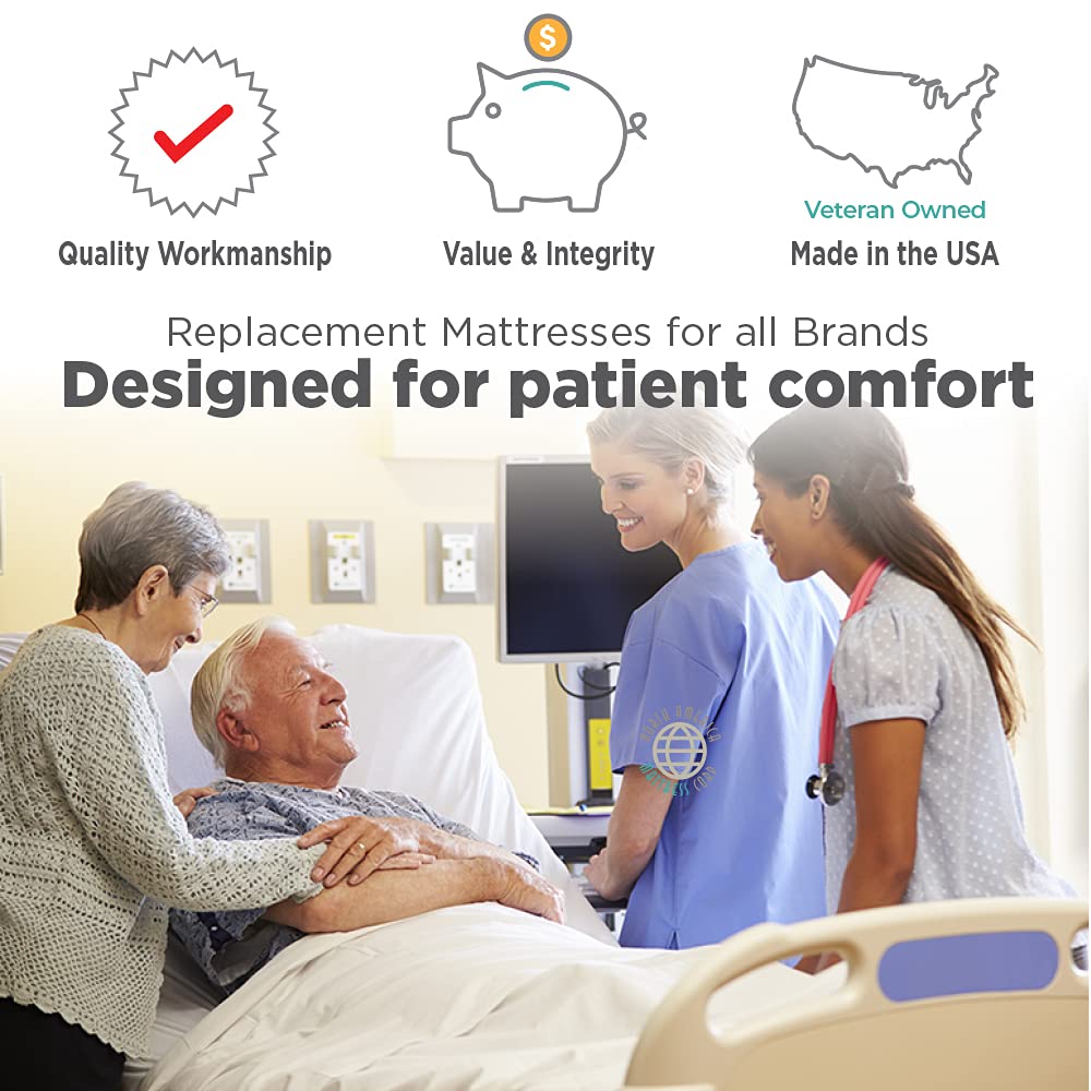 NAMC Advanced Care 80" X 36" X 6" Hospital Bed Memory Foam Mattress