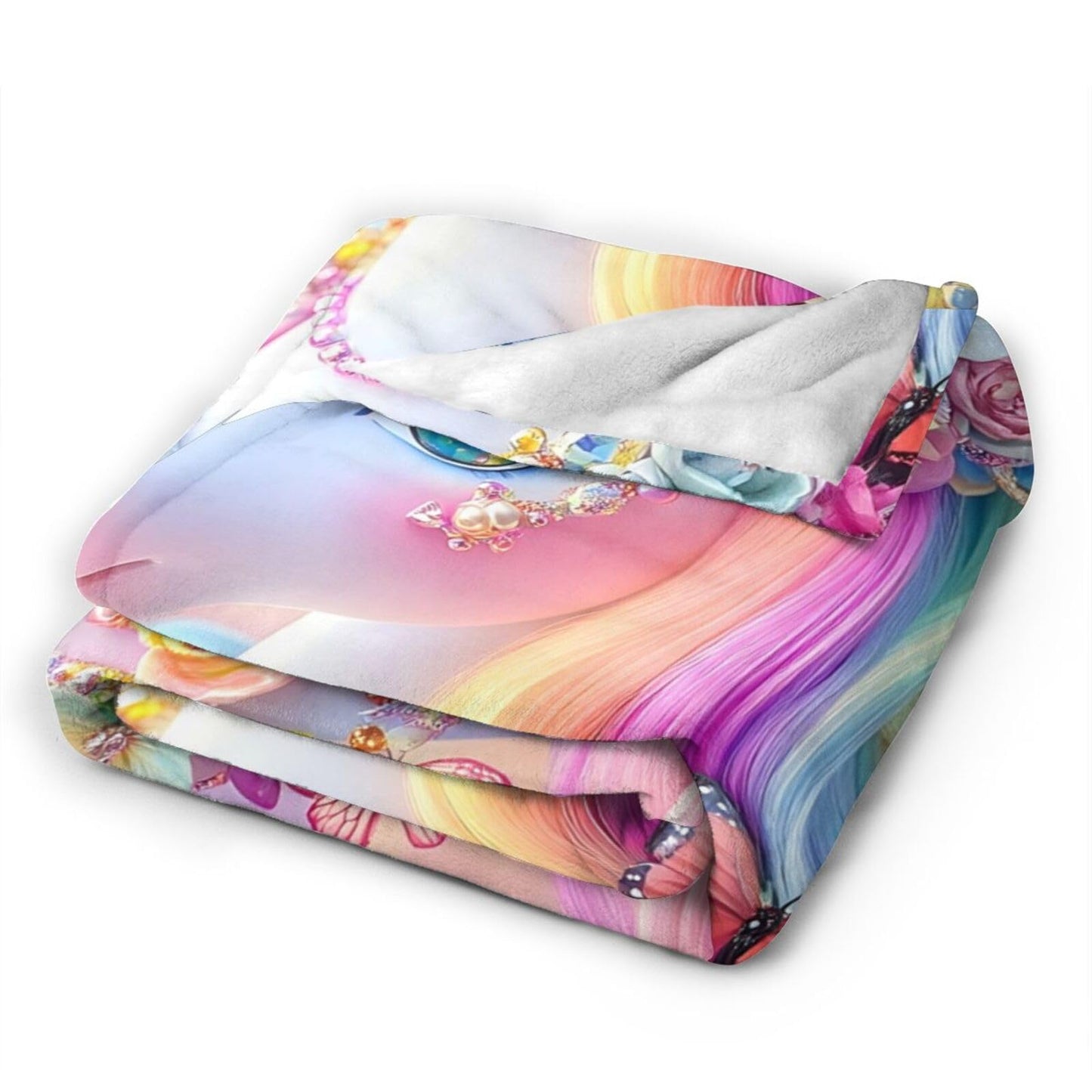 Tijuboni Pink Unicorn Throw Blanket Unicorn Gifts for Girls Women Boys Men Kids Adults Soft Flannel Fleece Blanket for Couch Sofa Bed Home Decor 40"x50"