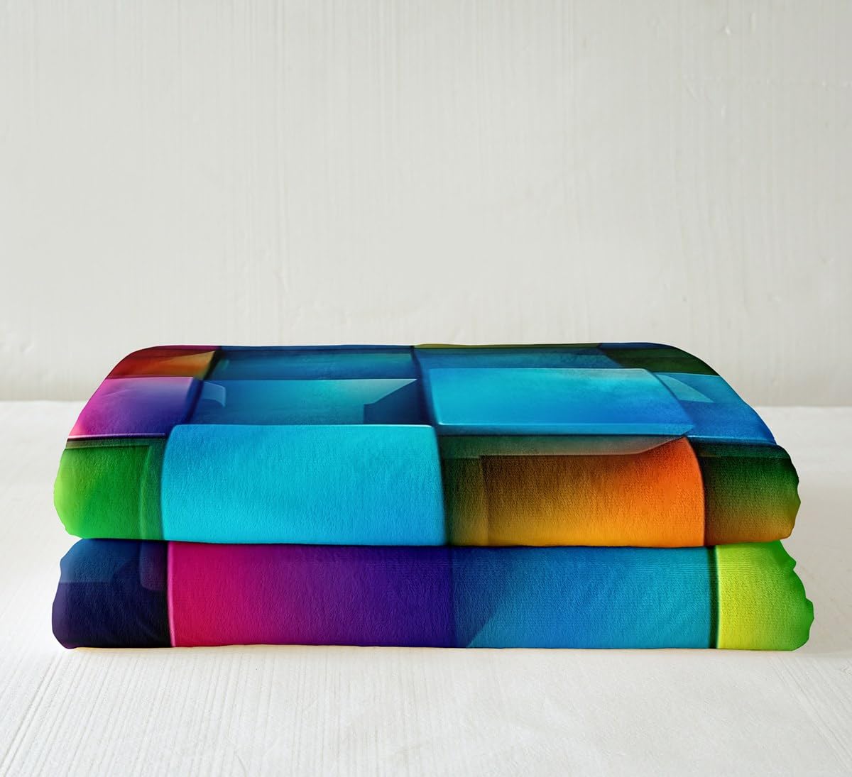 Feelyou Fleece Throw Blanket Throw 50"x60" Kids Color Building Blocks Sherpa Blanket Plush Fuzzy Boys Girls Teens Colorful Toy Brick Modern Fashion Art for Bed Couch Chair Living Room