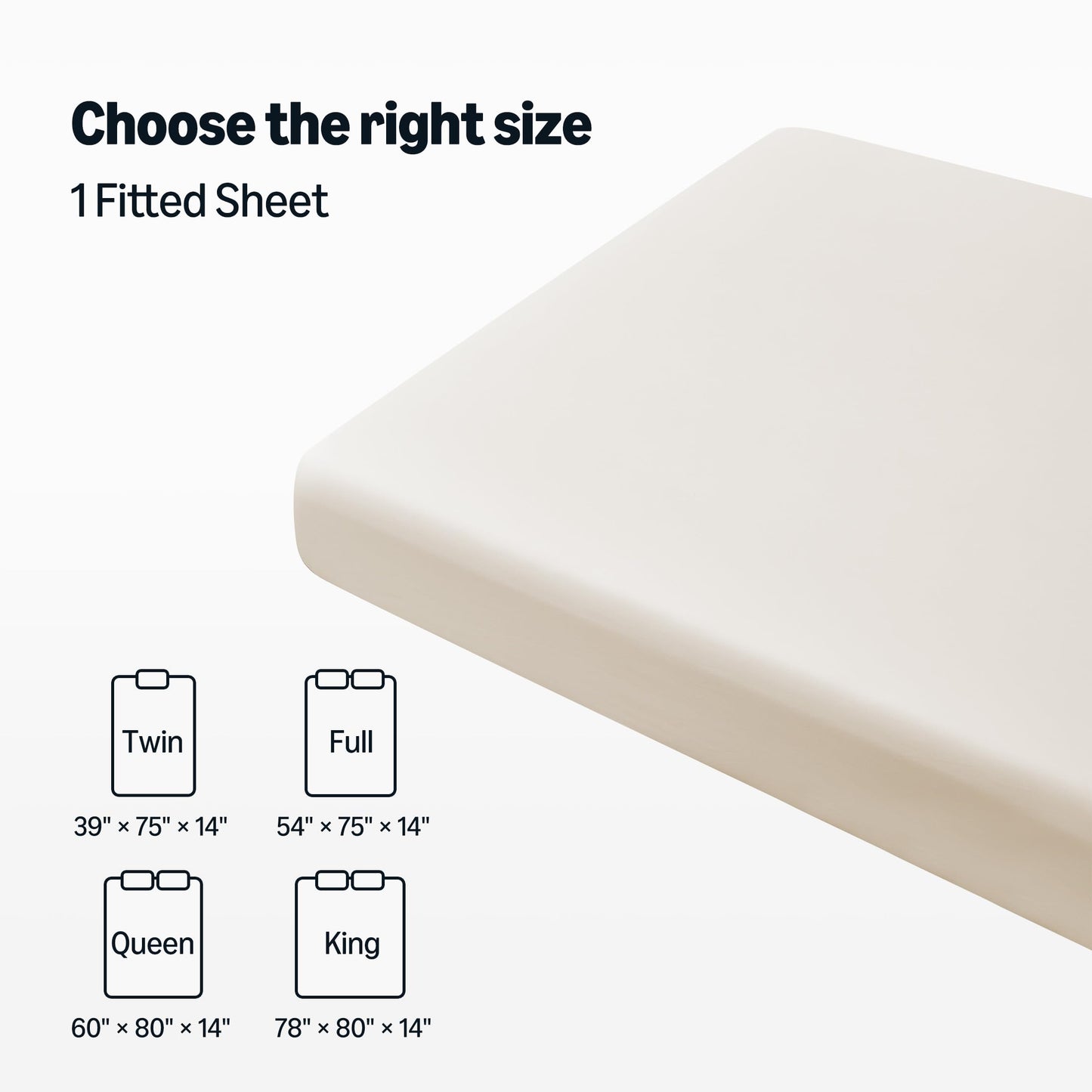 Amazon Basics Soft Fitted Sheet, Lightweight Bottom Sheet, 14-Inch Deep Pocket, Durable and Long Lasting, Easy Care, Queen, Beige, Pack of 1