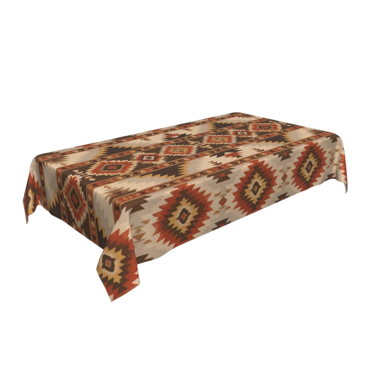 mutakin Aztec Geometric Rectangle Tablecloth Washable Table Cloth 60x90 Inch Table Cover Waterproof for Decoration Kitchen Dining Room