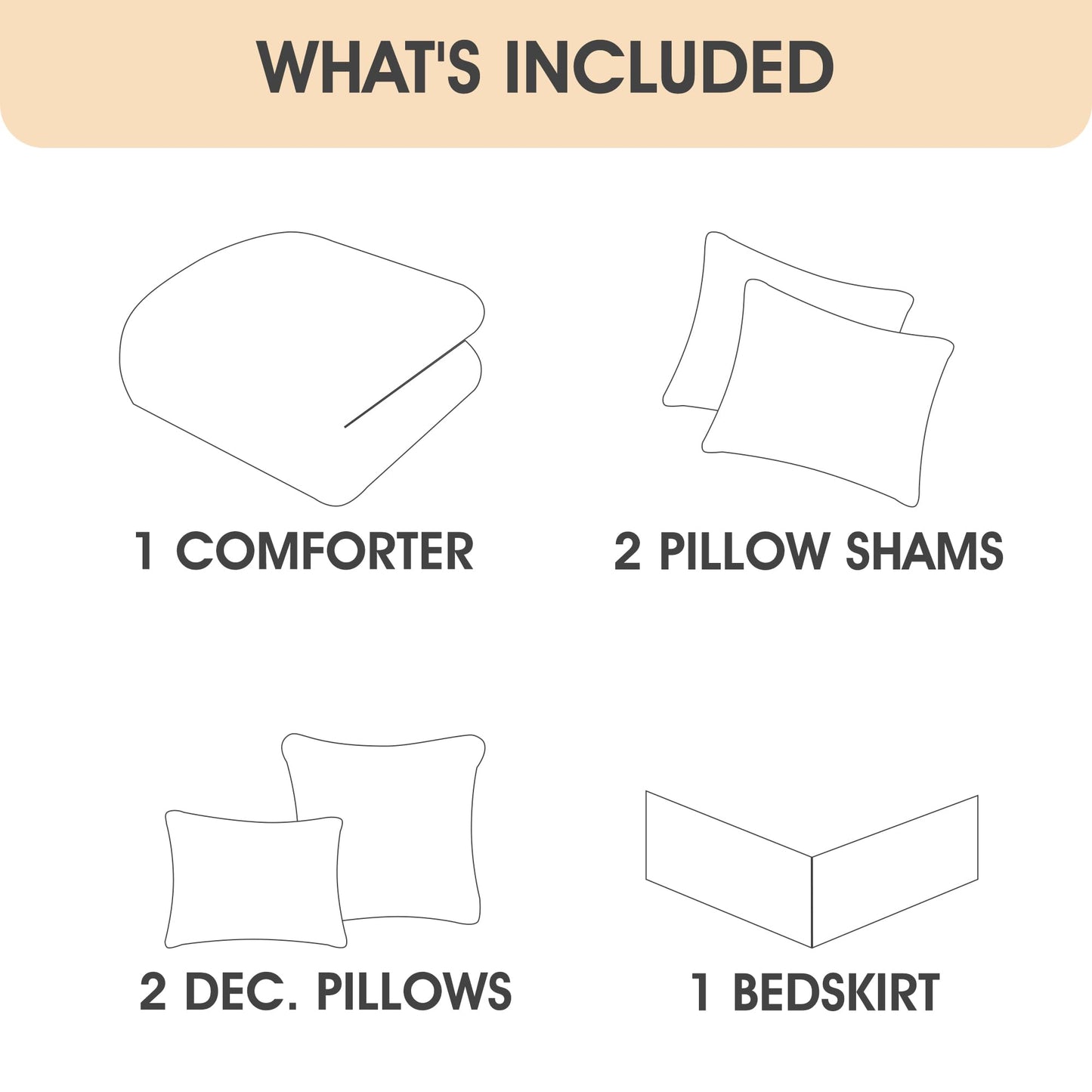 LANCO MODERN LIFESTYLE Blush 6 Piece Comforter Set, King, Elegant Floral Jacquard, Ultra Soft Bed Set for All Seasons, Bed in a Bag, Include Comforter, Bed Skirt, Pillow Shams & Decor Pillows