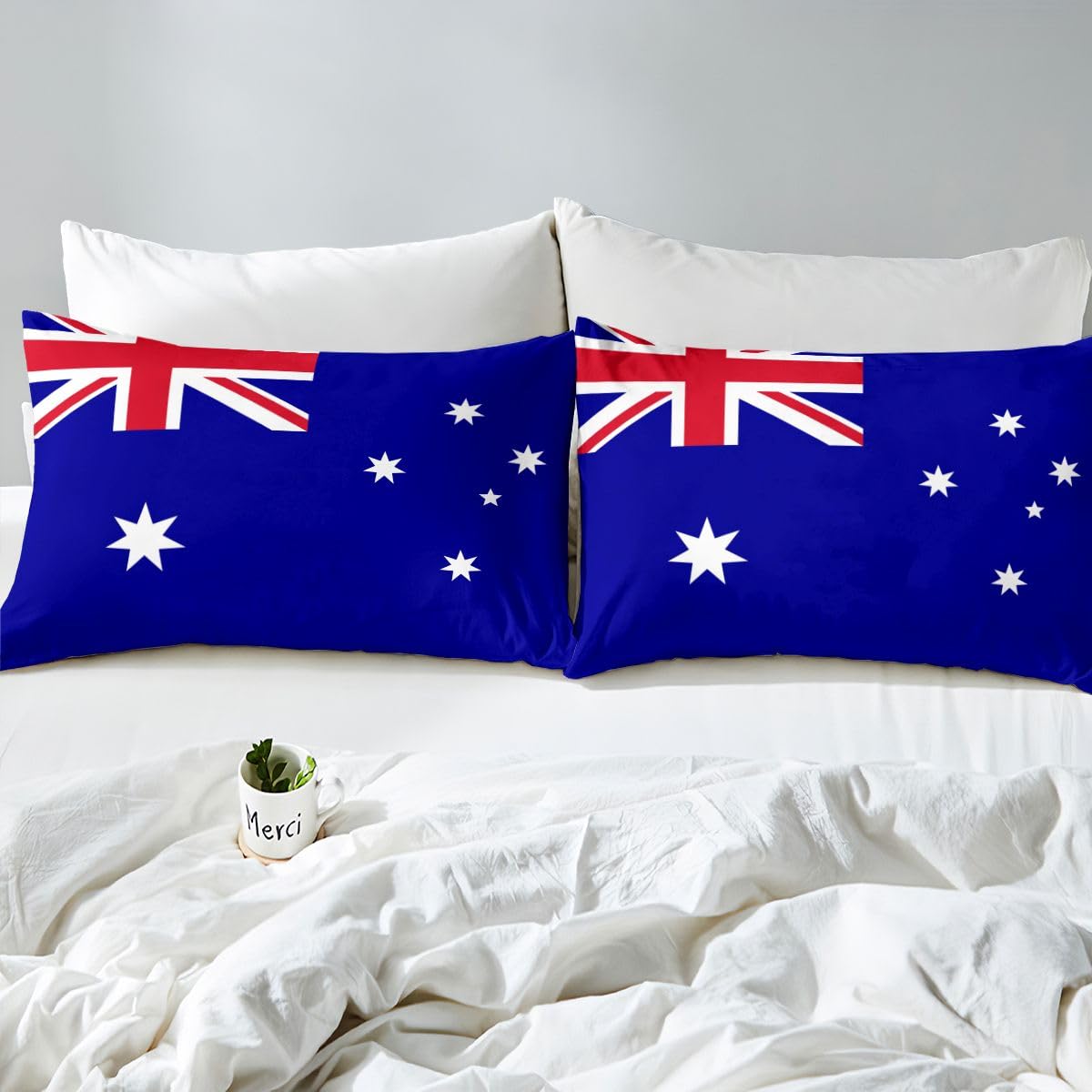 Feelyou Australia Duvet Cover Full Size Boys Girls Australian Flag Bedding Set Breathable Soft International Flag Comforter Cover 3Pcs Soccer Sports Game Bedroom Decor