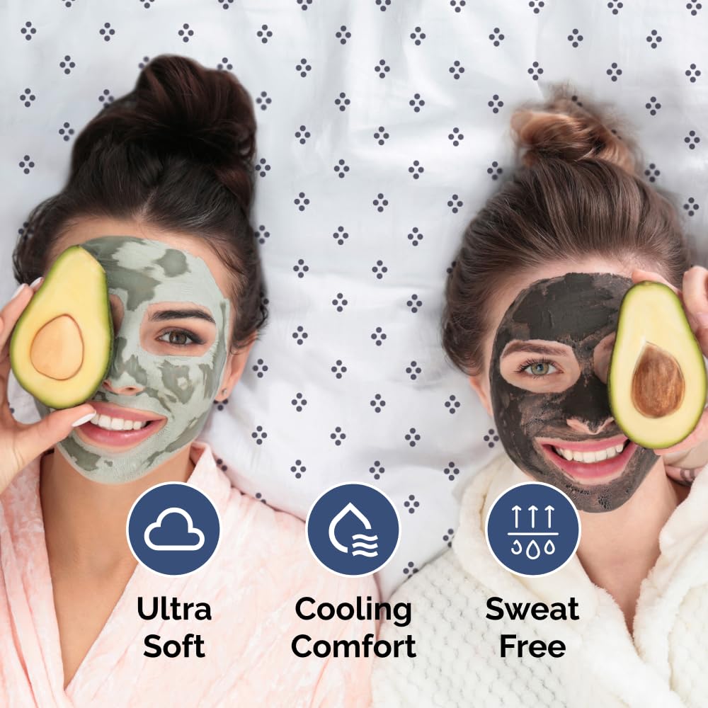 Blue Dot Pattern Sheets - 1 Flat & 1 Fitted Sheet & 2 Pillowcases w/ Deep Pockets - Spot Print Bedding - Wrinkle & Fade Resistant - Soft, Breathable & Cooling - Comfy, Luxury Bedding - Full Size