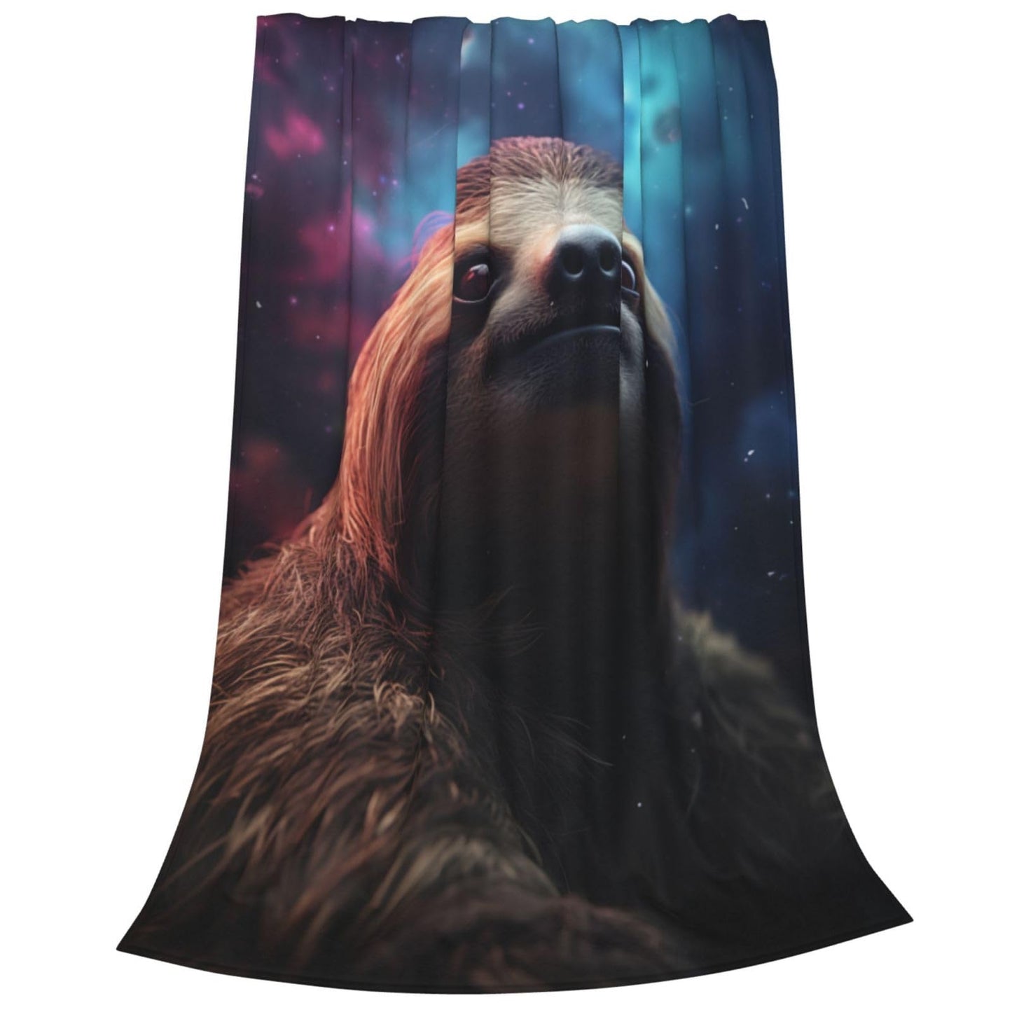 amepay Cute Galxay Sloth Blanket Gifts for Kids Adults Women Flannel Throw Blankets for Home Couch Bed Sofa Soft Fuzzy Lightweight Decor All Season 60x50 Inches