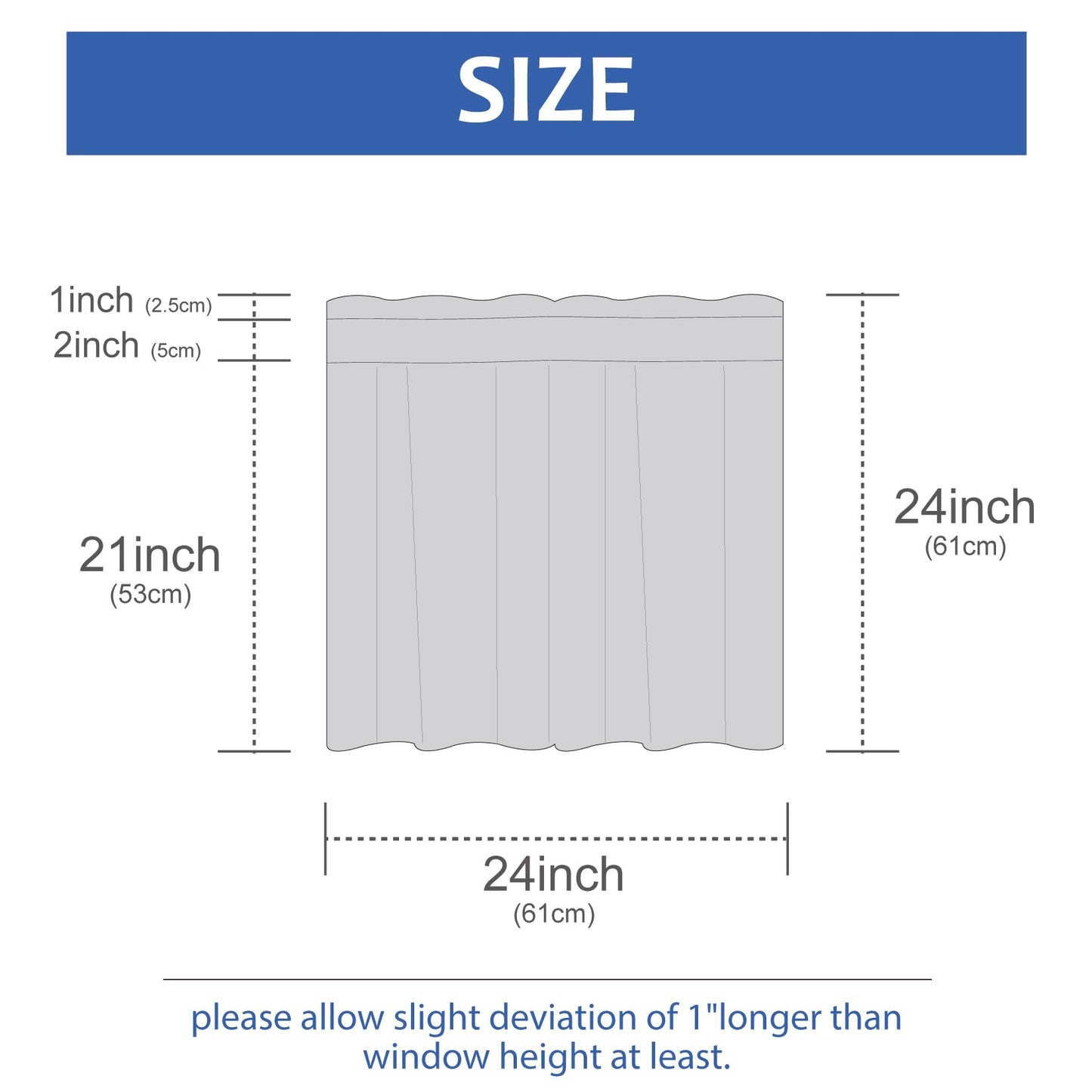 Home Queen White Waffle Bathroom Window Curtains, Water Repellent Rod Pocket Kitchen Drapes for Small Window, 2 Panels, 24 W X 24 L Inch Each
