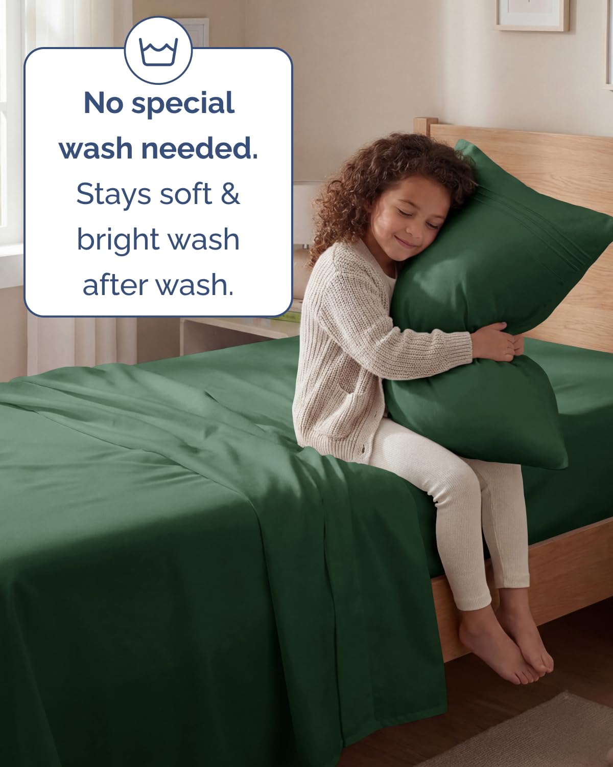 Twin Size 3 Piece Sheet Set - Comfy Breathable & Cooling Sheets - Hotel Luxury Bed Sheets for Women & Men - Deep Pockets, Easy-Fit, Soft & Wrinkle Free Sheets - Emerald Green Oeko-Tex Bed Sheet Set