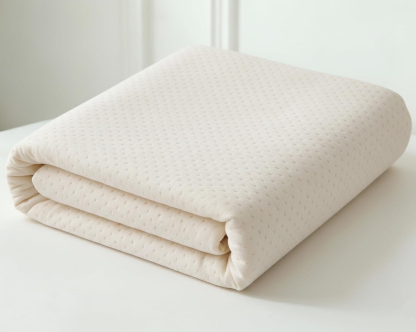 Deluxe Cooling Mattress Protector Full - Waterproof - Crisp, Breathable Organic Cotton Surface with a Percale-Inspired Feel - 280GSM Air-Knit Mattress Pad - Noiseless Deep Pocket