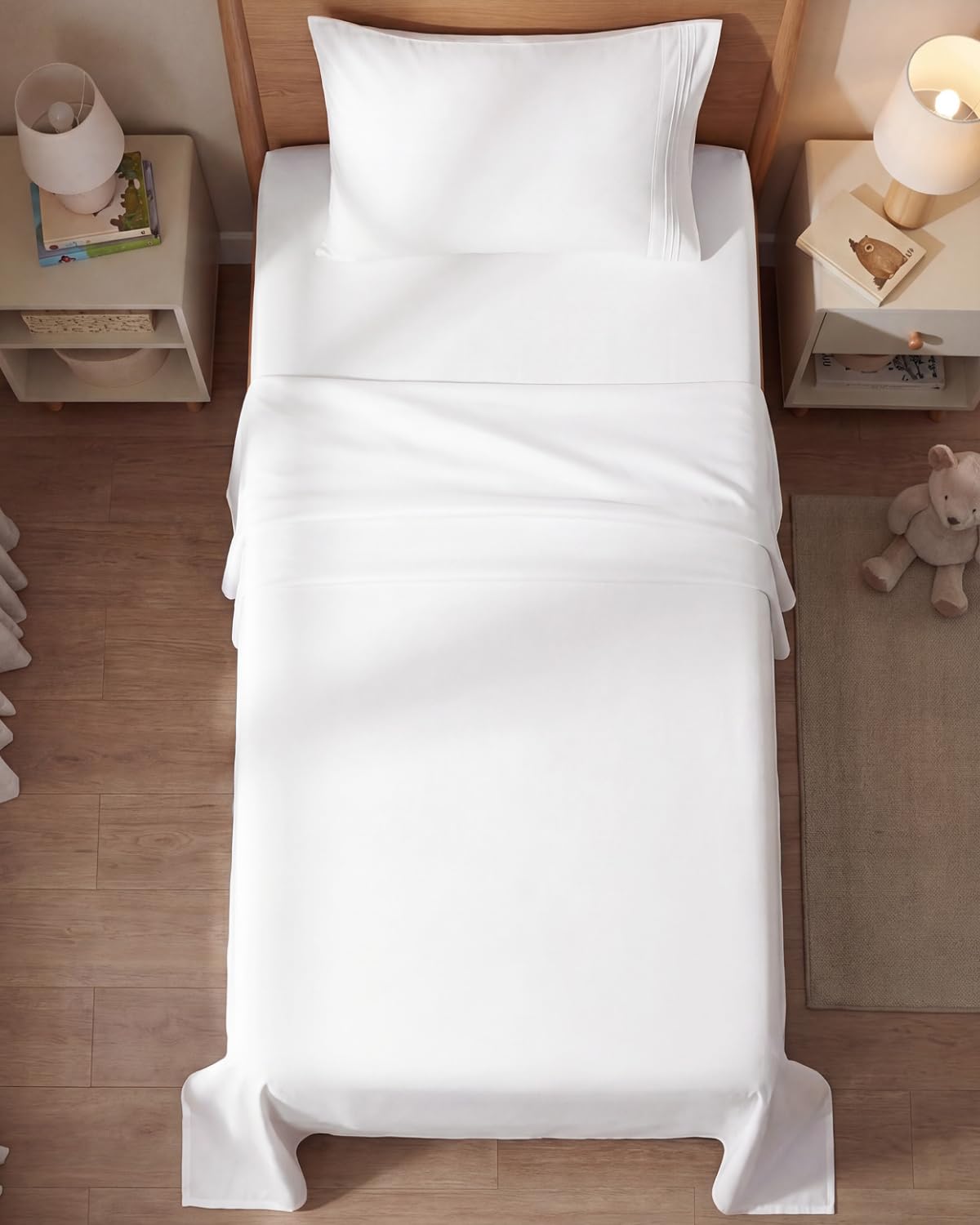 Twin Size 3 Piece Sheet Set - Comfy Breathable & Cooling Sheets - Hotel Luxury Bed Sheets for Women & Men - Deep Pocket, Easy-Fit, Extra Soft & Wrinkle Free Sheets - Antique White Oeko-Tex Bed Sheets