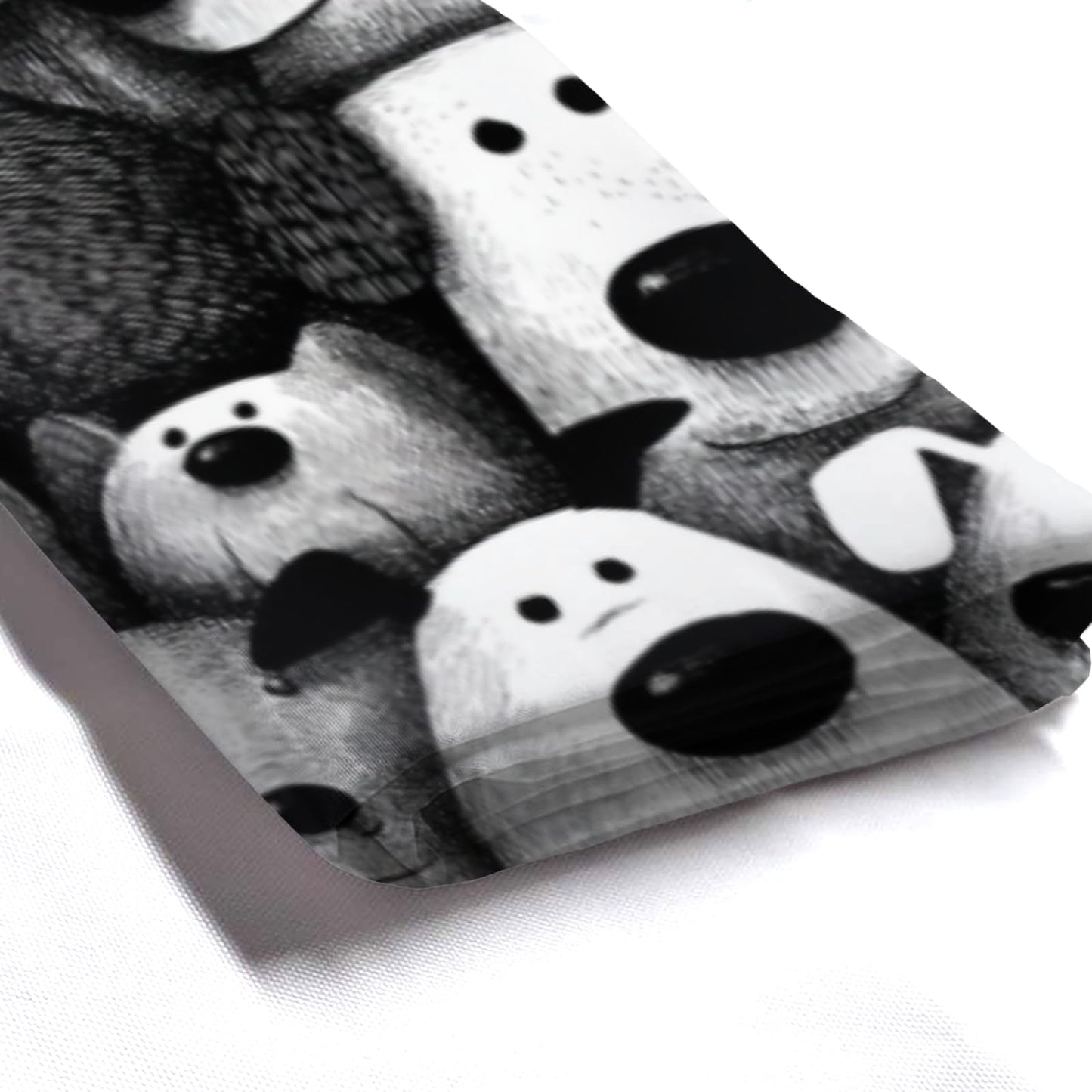 Wordatu Black Labrador Dog Pet Shower Curtain, Group of Dogs and Cats Animals Cloth Fabric Bathroom Decor Set 72X72 Inches, Black and White