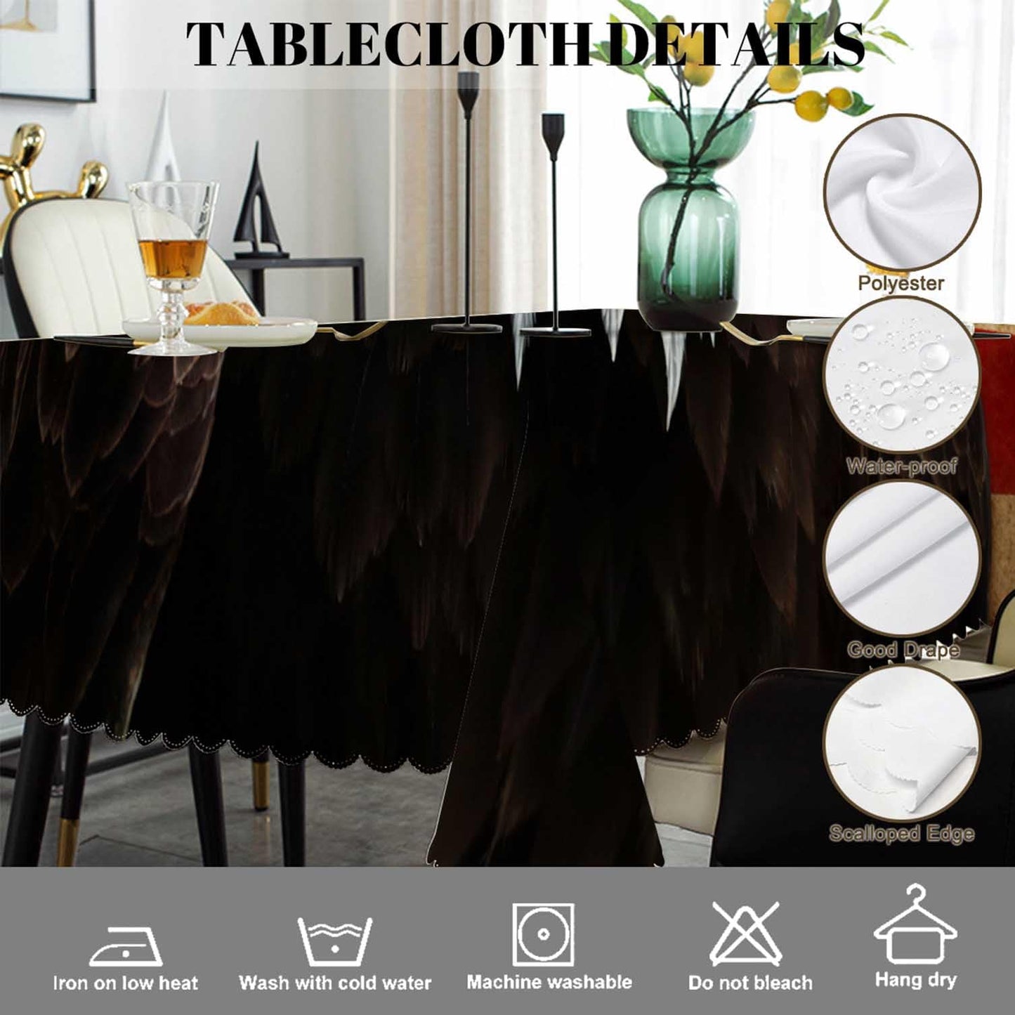 Swono Tablecloth 52"X70" Bald Eagle, Bird Bald Eagle On Grunge American Flag Rectangle Table Cover Anti-Oil Tablecloth for Dining Tables, Parties, Wedding and Banquet Decoration