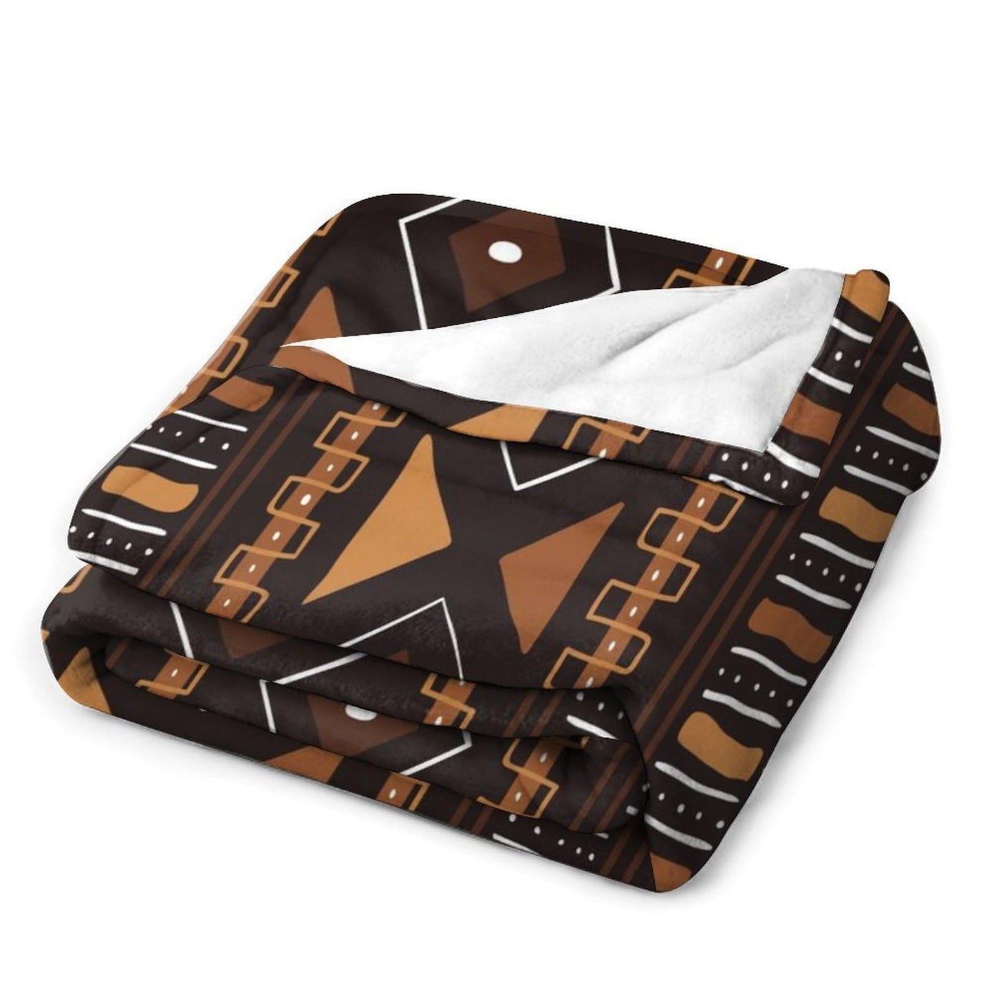 ZhiRain African Tribal Throw Blanket African Mud Cloth Pattern African Elements Blanket for Sofa Bed Couch Chair Or Dorm 50"x60"