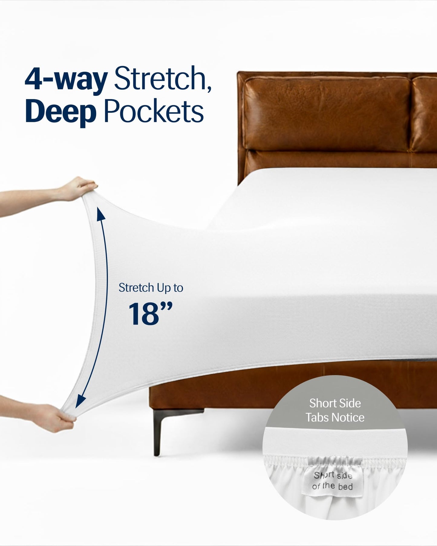 REST® Evercool®+ Cooling Sheet Set, King Size, Arctic White, Breathable Bed Sheets for Hot Sleeper and Night Sweats, with Pillowcases, with Ionic+ Self-Cleaning Silver Yarn for Sensitive Skin, 4PCS