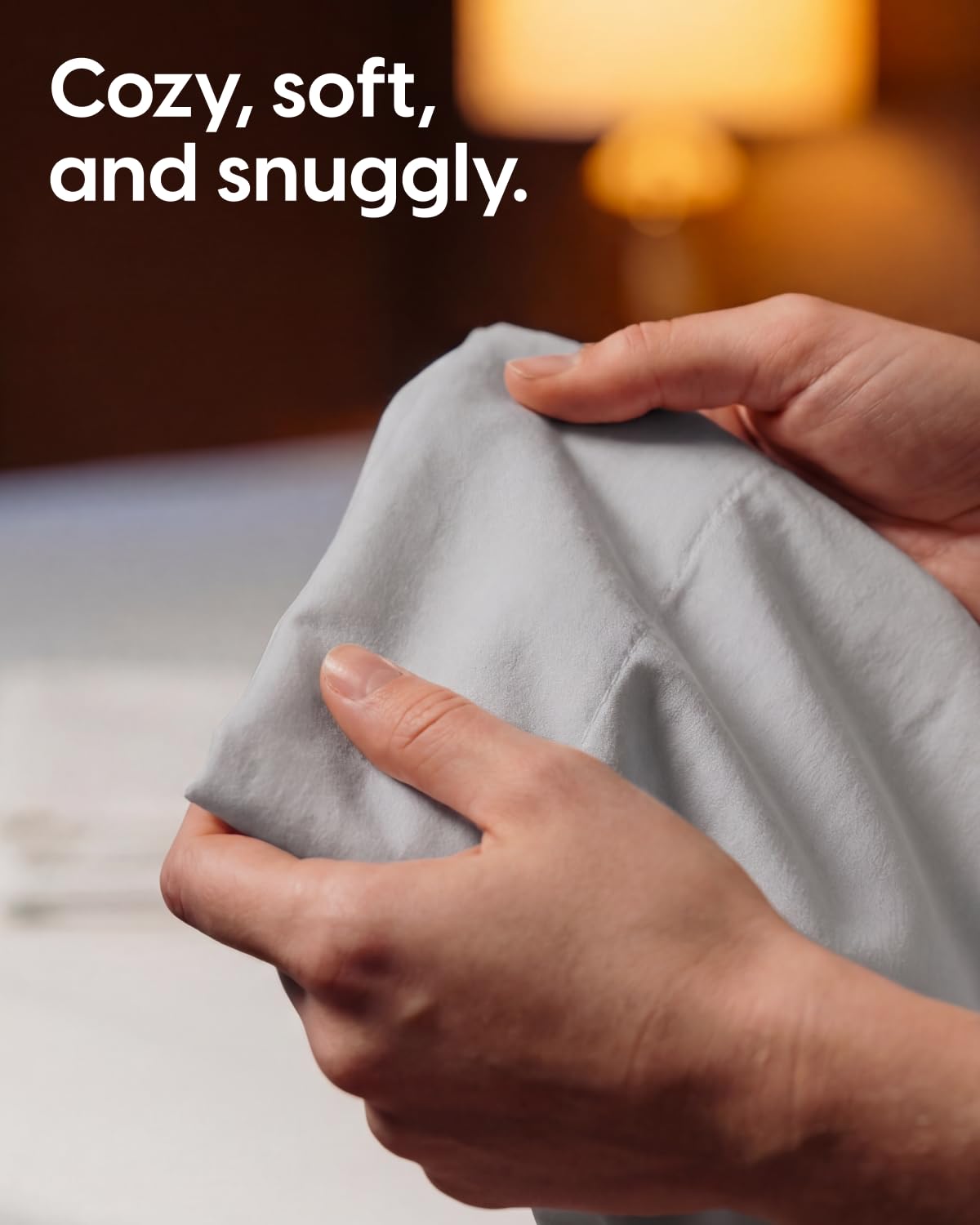 Sleepy Town Full Size Bed Sheets - 4 Piece - Full Sheet Set - Extra Soft, Comfy & Cooling - Easy Care - Shrinkage, Wrinkle & Fade Resistant - Brushed Microfiber - Deep Pocket Bed Sheets (Light Grey)