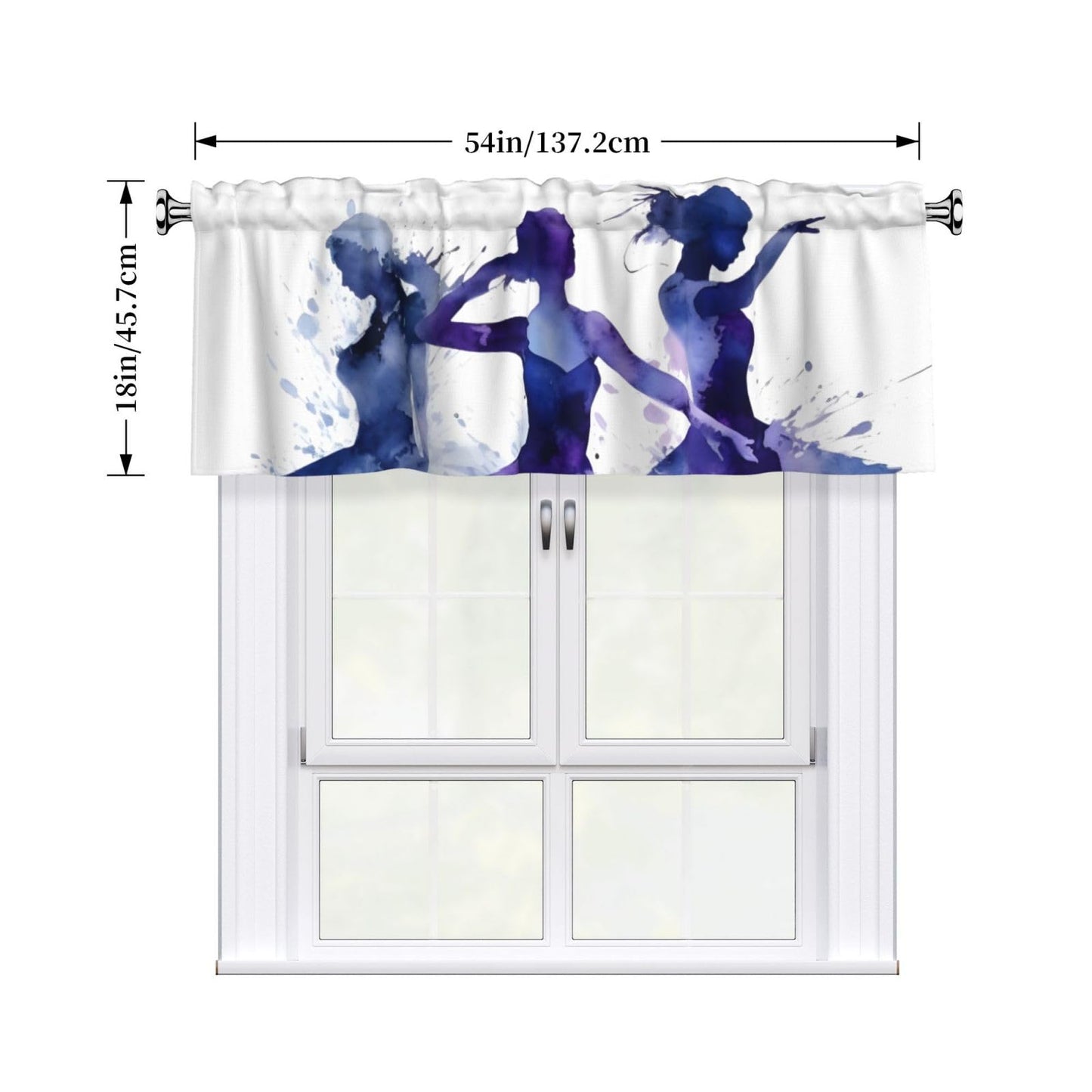 JXDXHCW Valances for Windows Dancer Valance Living Room Bedroom Kitchen Curtain Valance 54x18 Inch