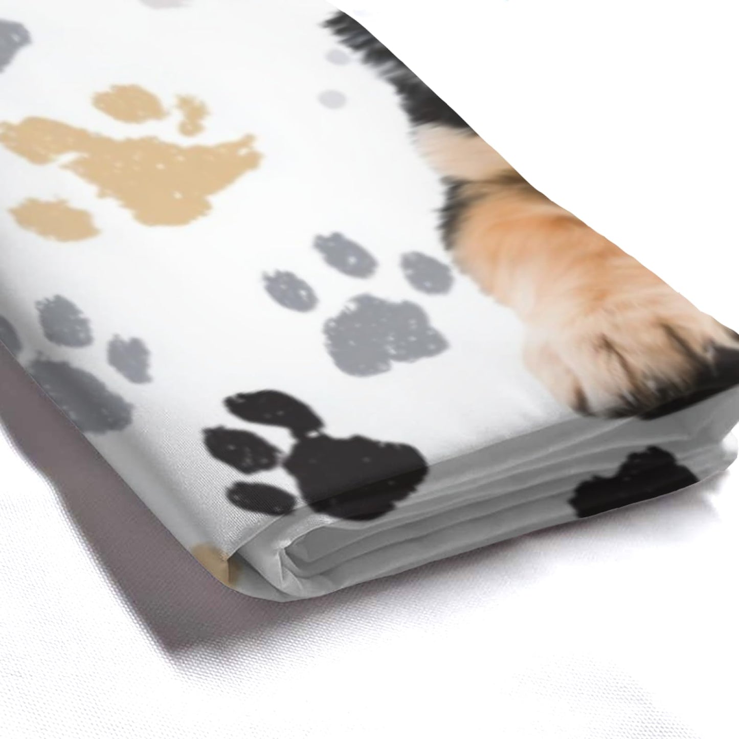 Wordatu Shower Curtain Pawprint German Shepherd Animal Paw Black and Gray Waterproof Polyester Fabric 72x72 Inches Set with Hooks