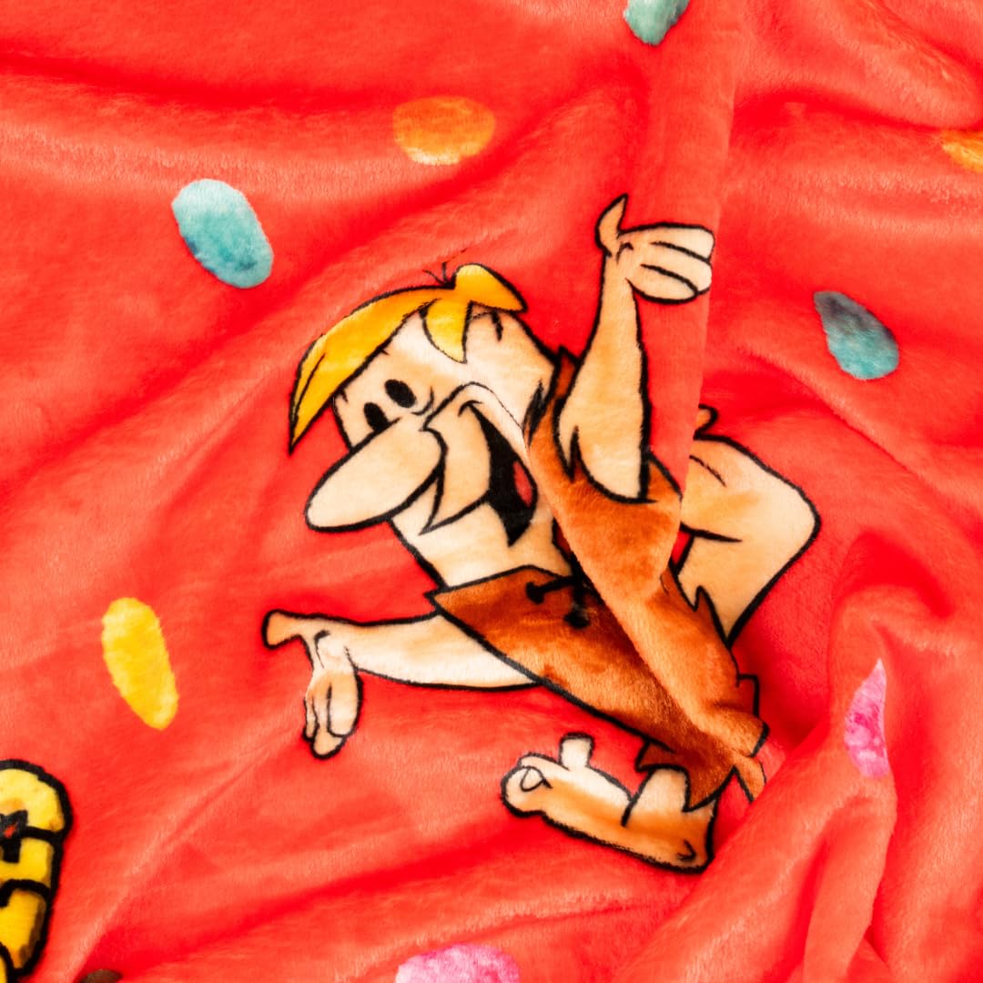 Fruity Pebbles The Flintstones Throw Blanket, Super Soft Cozy Plush Bedding, 46 x 60 Inches, (Officially Licensed Product) by Franco