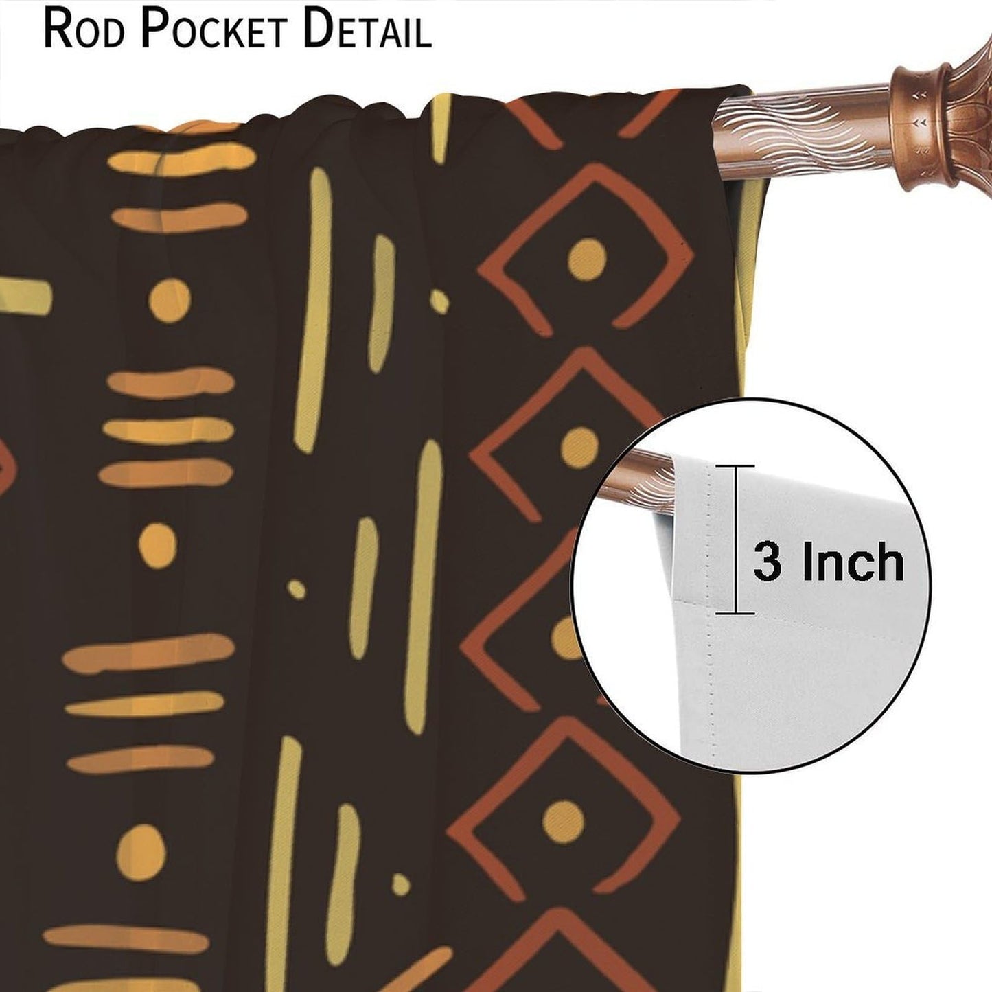 African Mask Woman Curtains Boho Ethnic Traditional African Traditional Ceremony Giraffe Silhouette Rod Pocket Window Treatments for Living Room Bedroom Kitchen 2 Panels 41" x 45"（No Blackout）