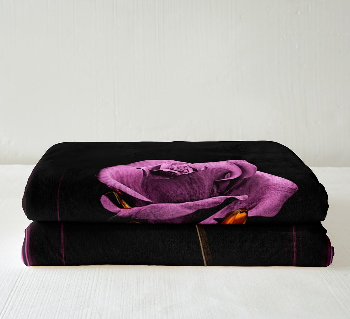 Feelyou Abstract Ombre Fleece Throw Blanket Throw 50"x60" Kids Romantic Rose Plush Blanket for Bed Sofa Couch Boys Girls Teens Purple Pink Sherpa Blanket Soft Geometric Striped Fuzzy Blanket
