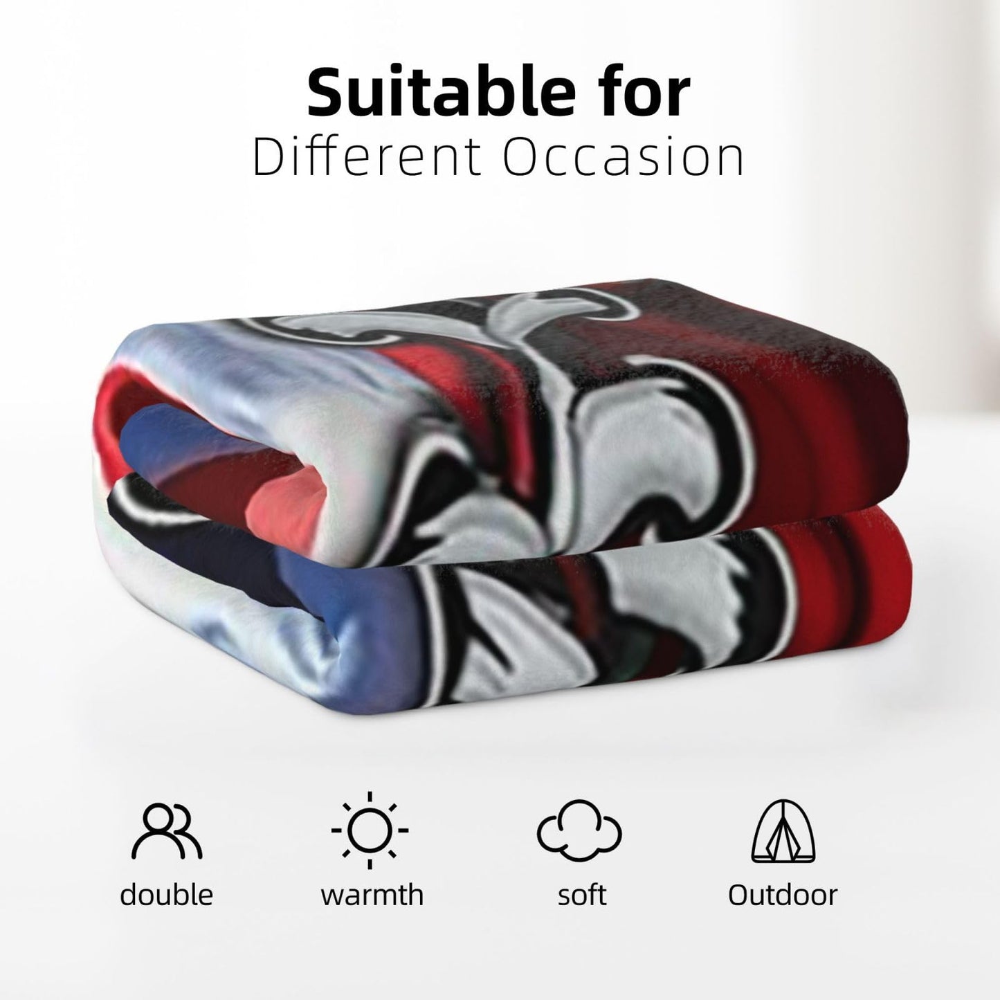 American and Poland Flag Throw Blankets Vintage for Bed & Couch Warm Winter Style - Lightweight Cozy Stylish Blanket for All Seasons