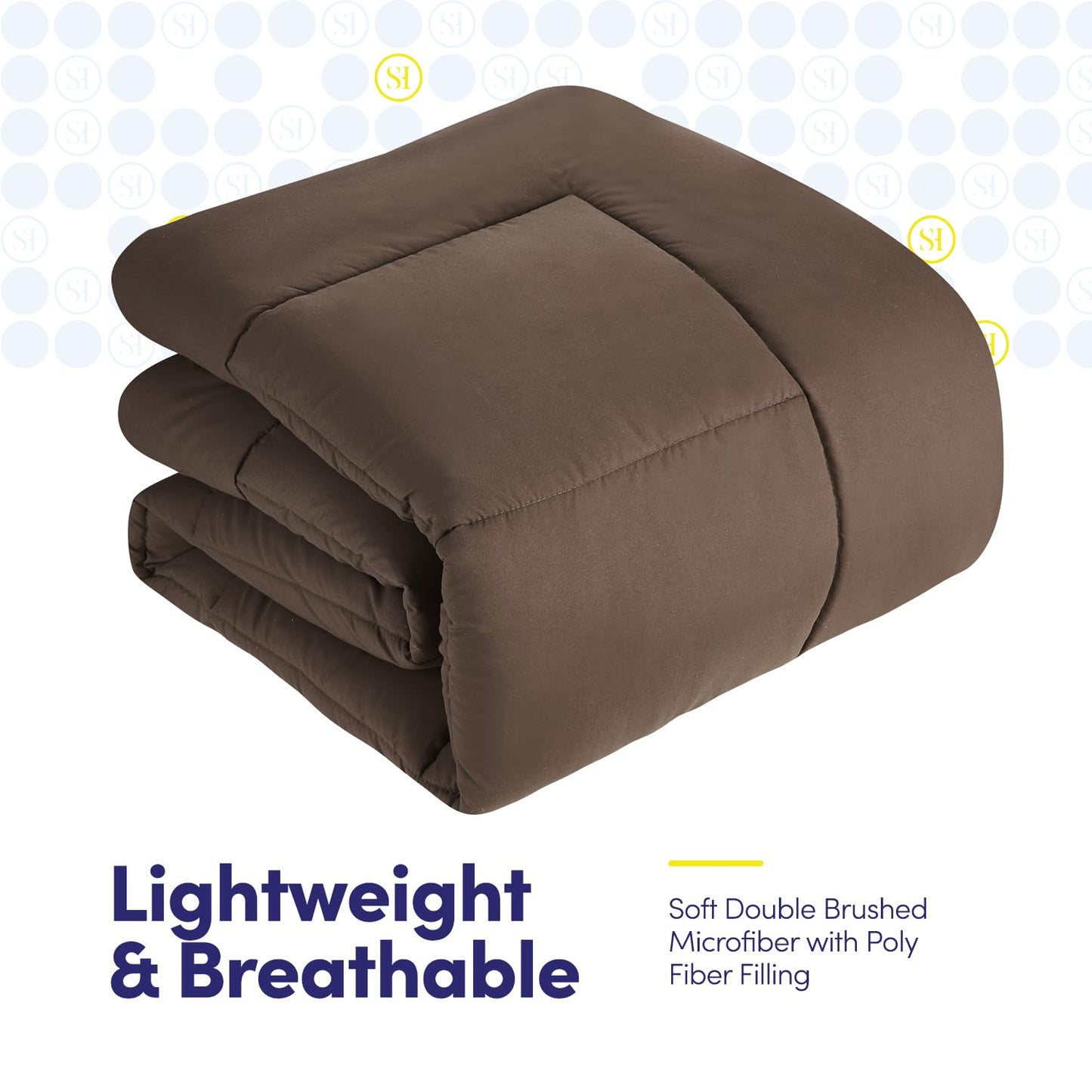 Twin Comforter Set with Sheets - 5-Piece Bedding Collection - 1 Comforter, 1 Fitted Sheet, 1 Flat, 2 Pillowcases - Deep Pocket - Soft & Premium Quality - Ideal for All Seasons, Chocolate Brown