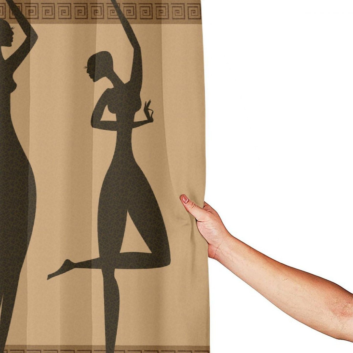 DDCBNS Africa Woman Shower Curtain Retro Style Graces Girls Silhouette Shower Curtain for Bathroom Decor Fabric Waterproof Upholstery Hook 66x72 Inches