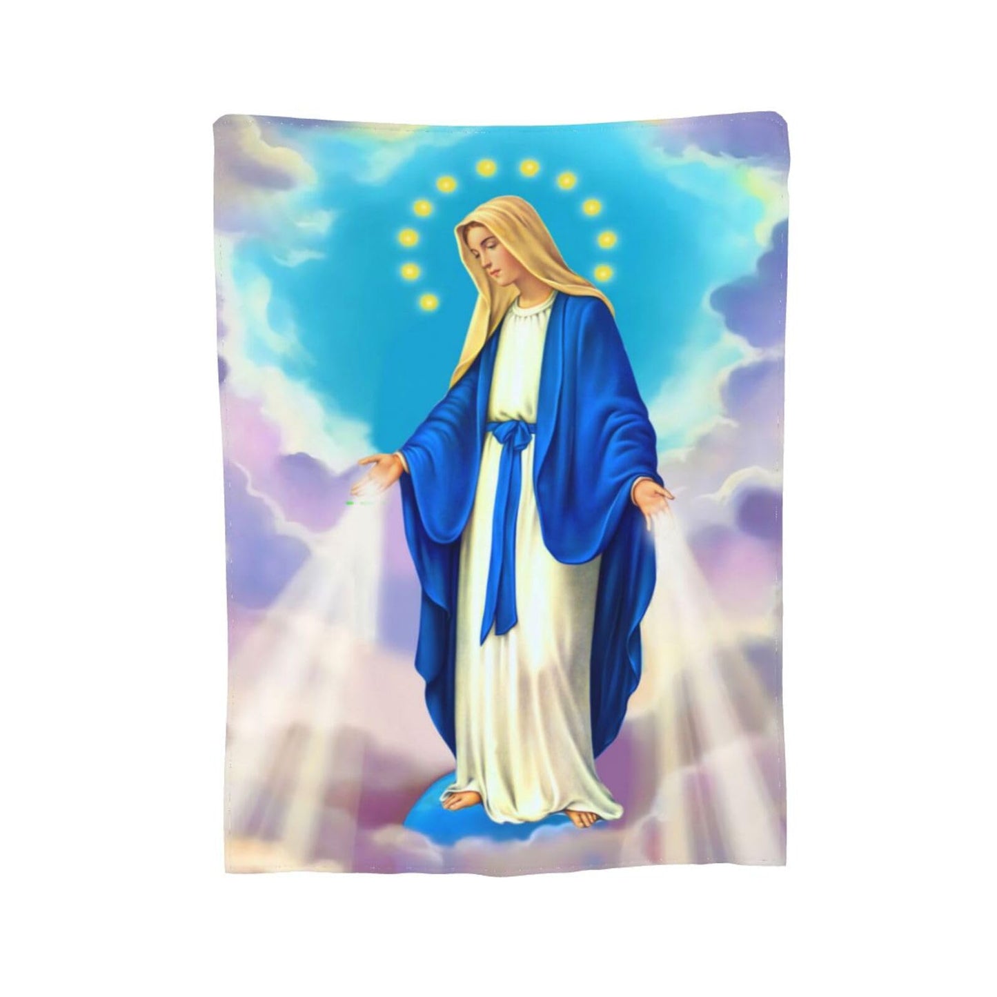 Religious Christian Gifts for Women Catholic Gifts Our Lady of Miraculous Medal Throw Blanket Ultra-Soft Micro Fleece Blanket Blanket for Bed Couch Living Room 50" x 40"