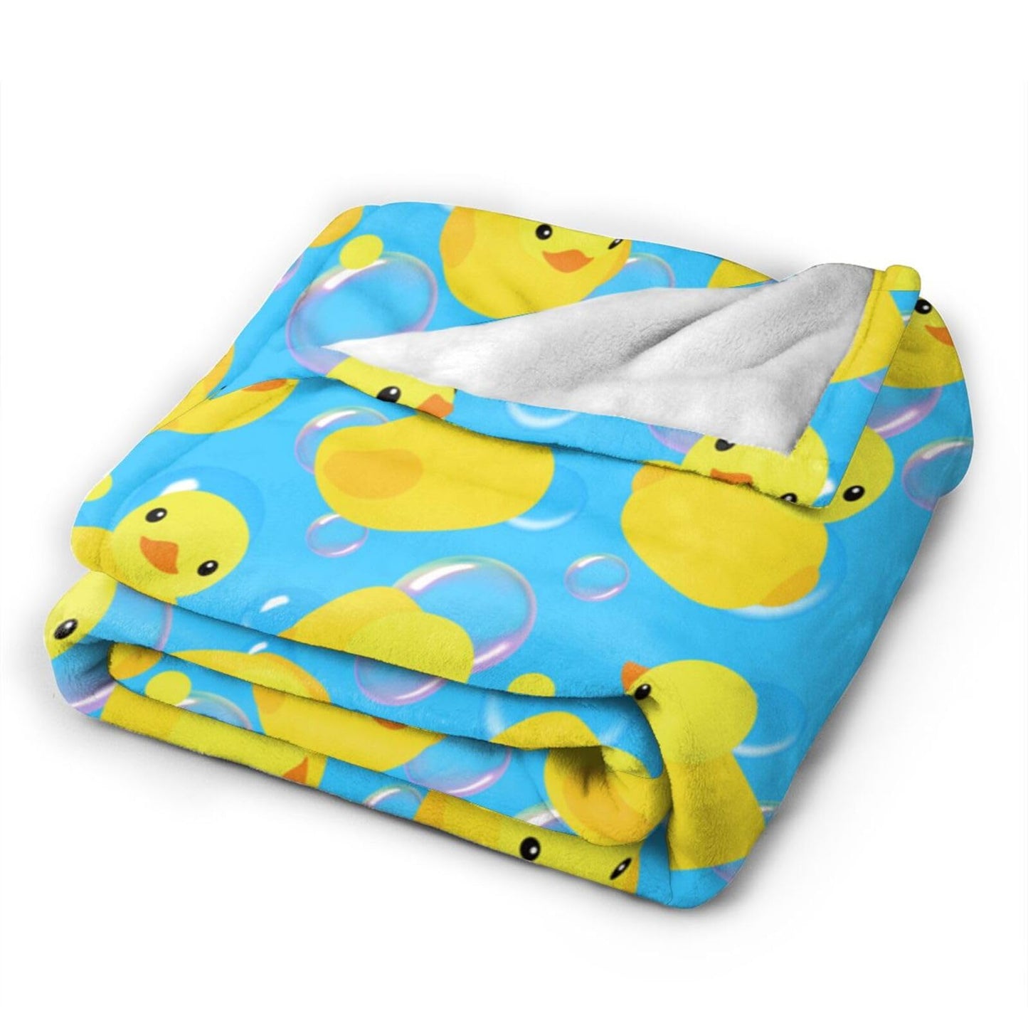 Yellow Rubber Ducks Throw Blanket Gifts Soft Warm Fleece Blankets for Bed Chair Car Sofa Couch Bedroom 60"X50"